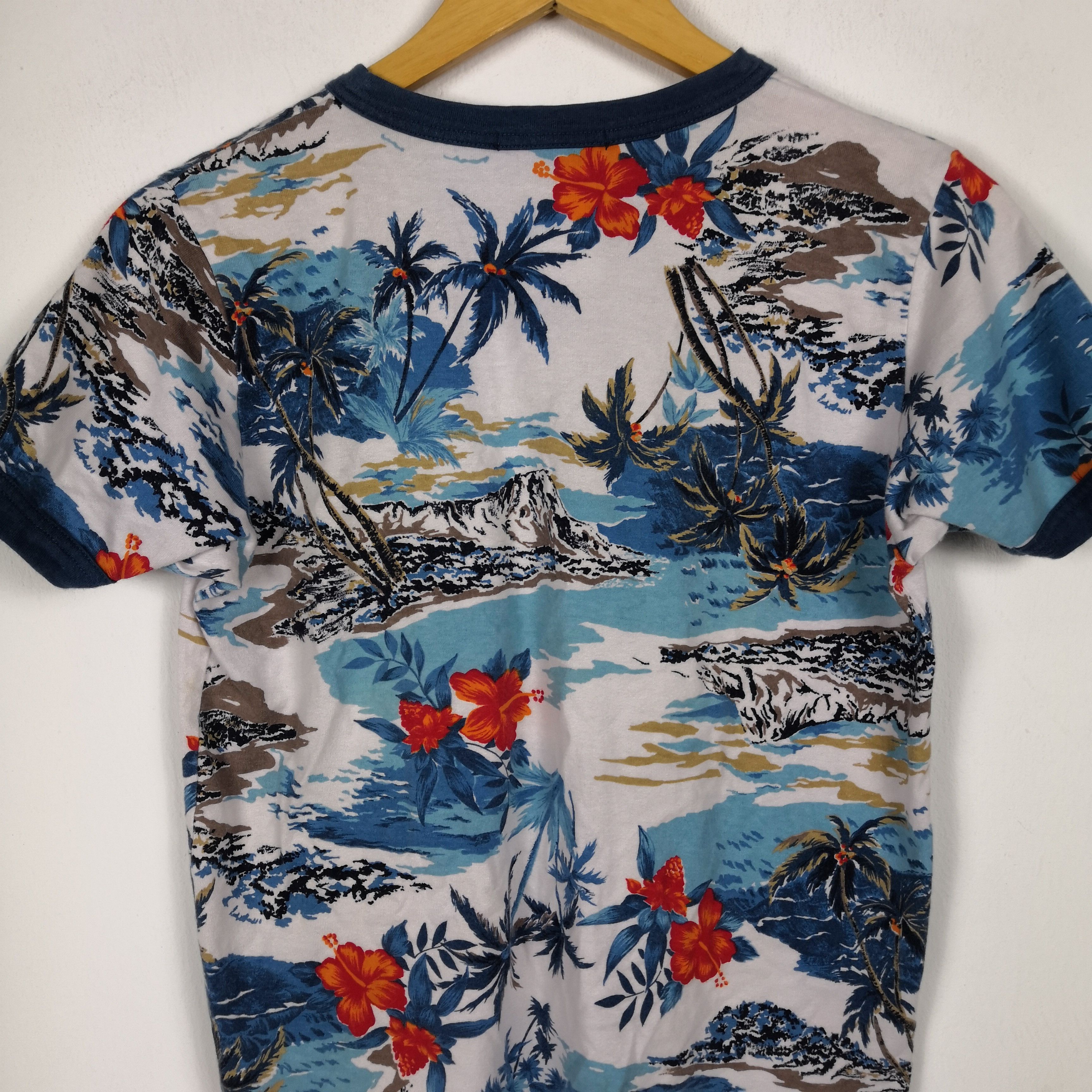 Japanese Brand Vintage Y2K Hawaiian T-Shirt Japanese Over Print Ringer Tee Size S / US 4 / IT 40 - 4 Thumbnail