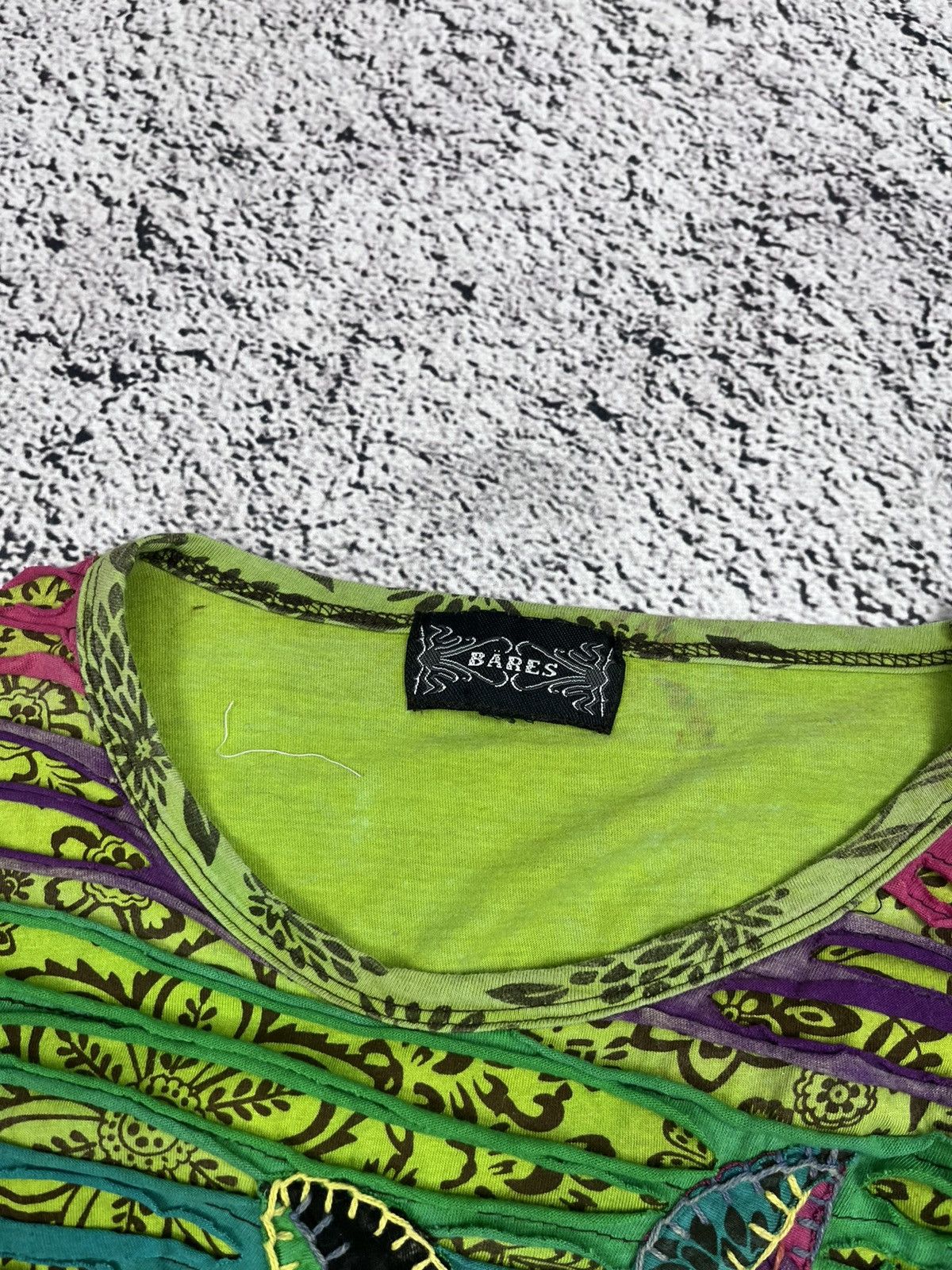 Japanese Brand Vintage Bares Mushroom Acid Green Hippie Top Size M / US 6-8 / IT 42-44 - 7 Thumbnail