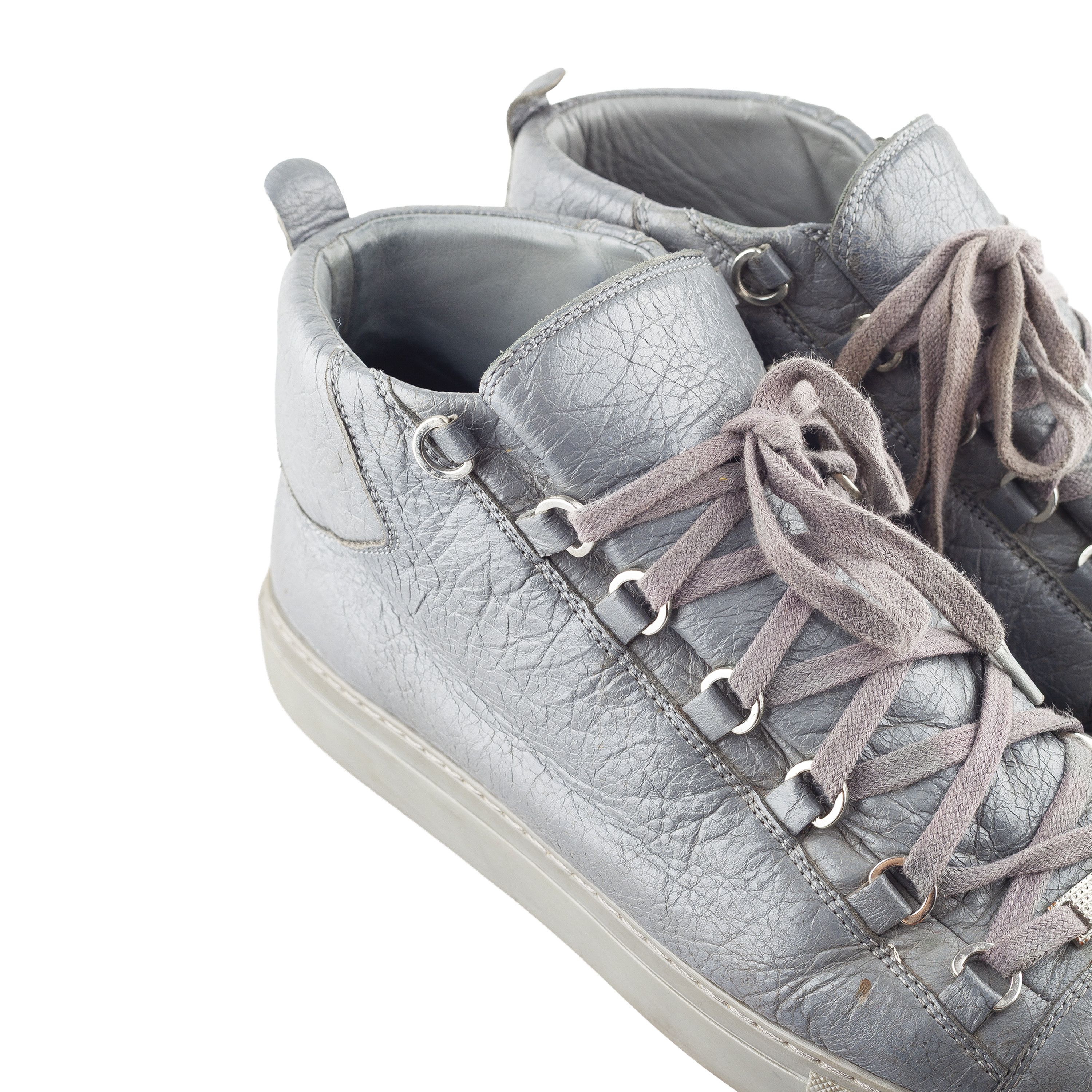 Balenciaga Balenciaga Arena Low Grey Leather Shoes Size US 10 / EU 43 - 5 Thumbnail