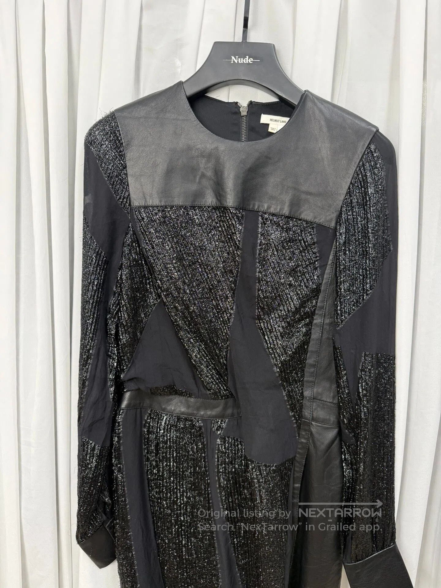 Helmut Lang Helmut Lang Patchwork Leather Shiny Dress. Size M / US 6-8 / IT 42-44 - 2 Thumbnail