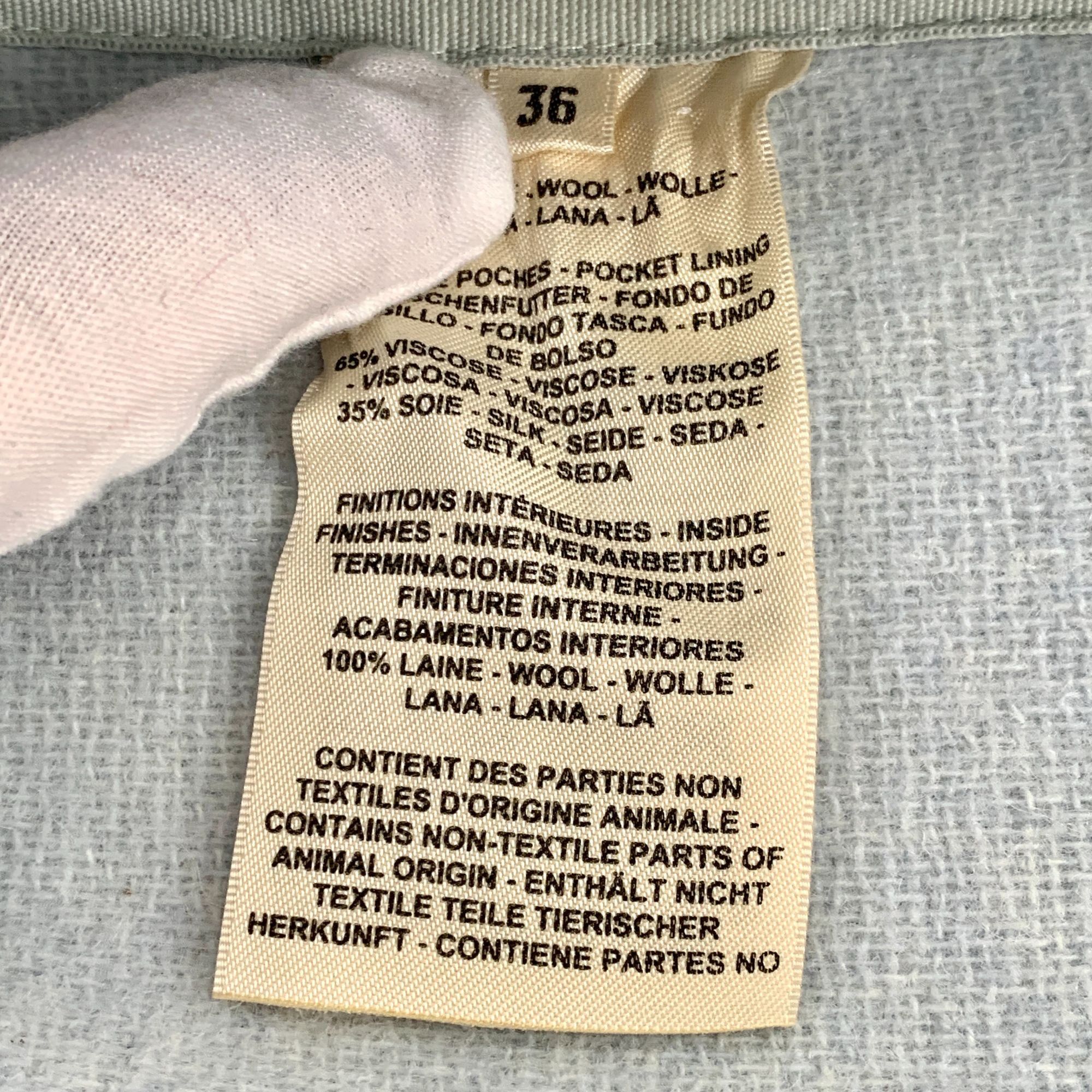 Hermes Hermès Paris Light Blue Wool Single-Breasted Coat 36 XS New Size XS / US 0-2 / IT 36-38 - 3 Thumbnail