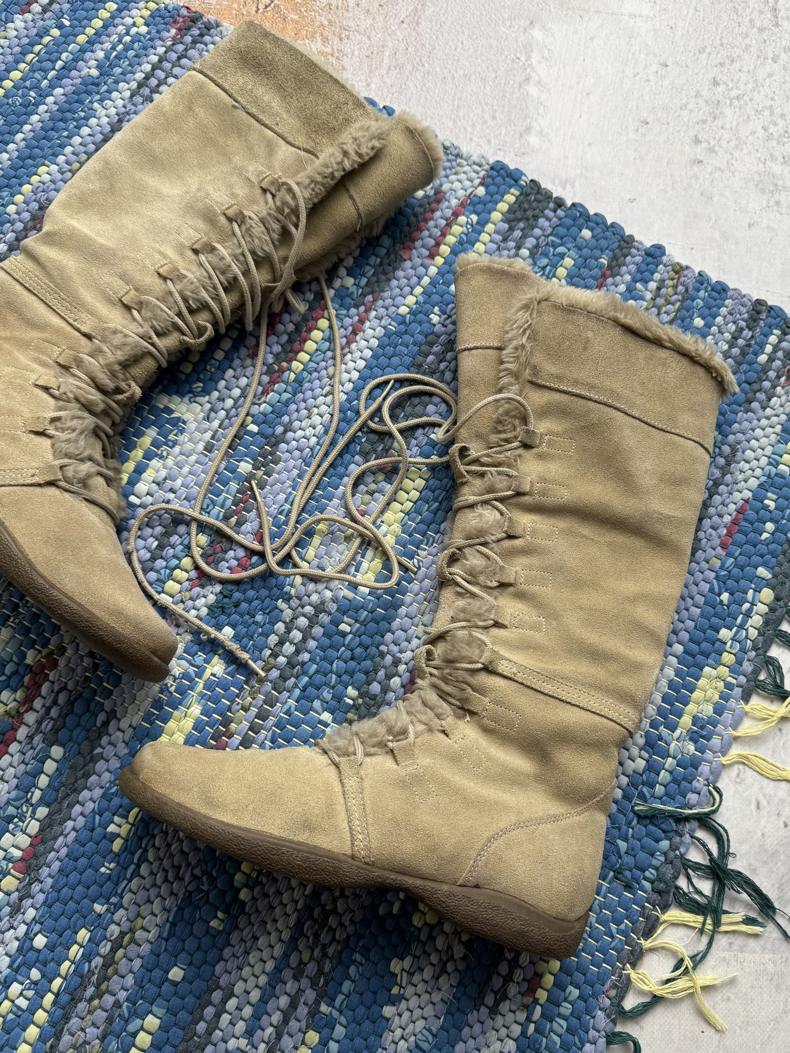 Vintage Vintage Suede Boots With Bondage A8(V1)D15 Size US 6 / IT 36 - 3 Thumbnail