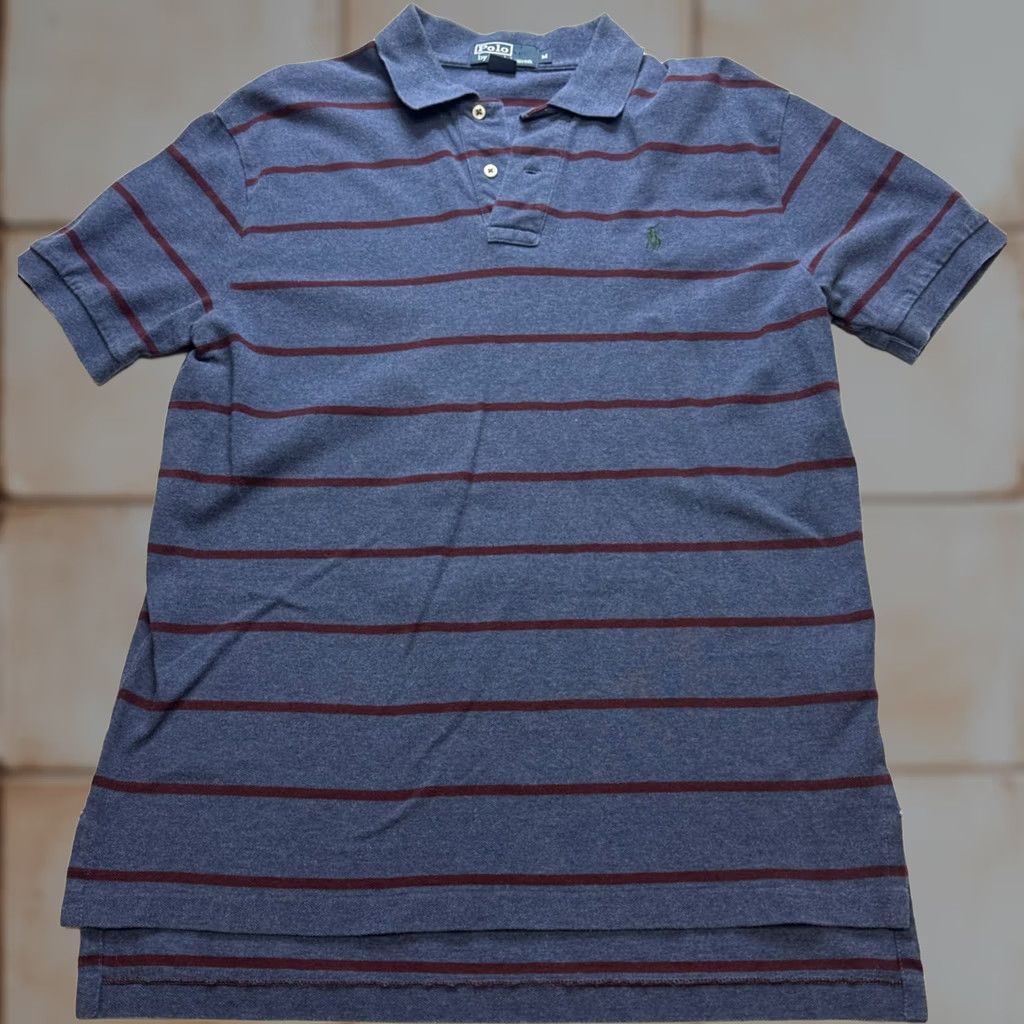 Polo Ralph Lauren Polo Ralph Lauren Polo Shirt Mens M Blue Red Stripes Short Sleeve Size US M / EU 48-50 / 2 - 1 Thumbnail