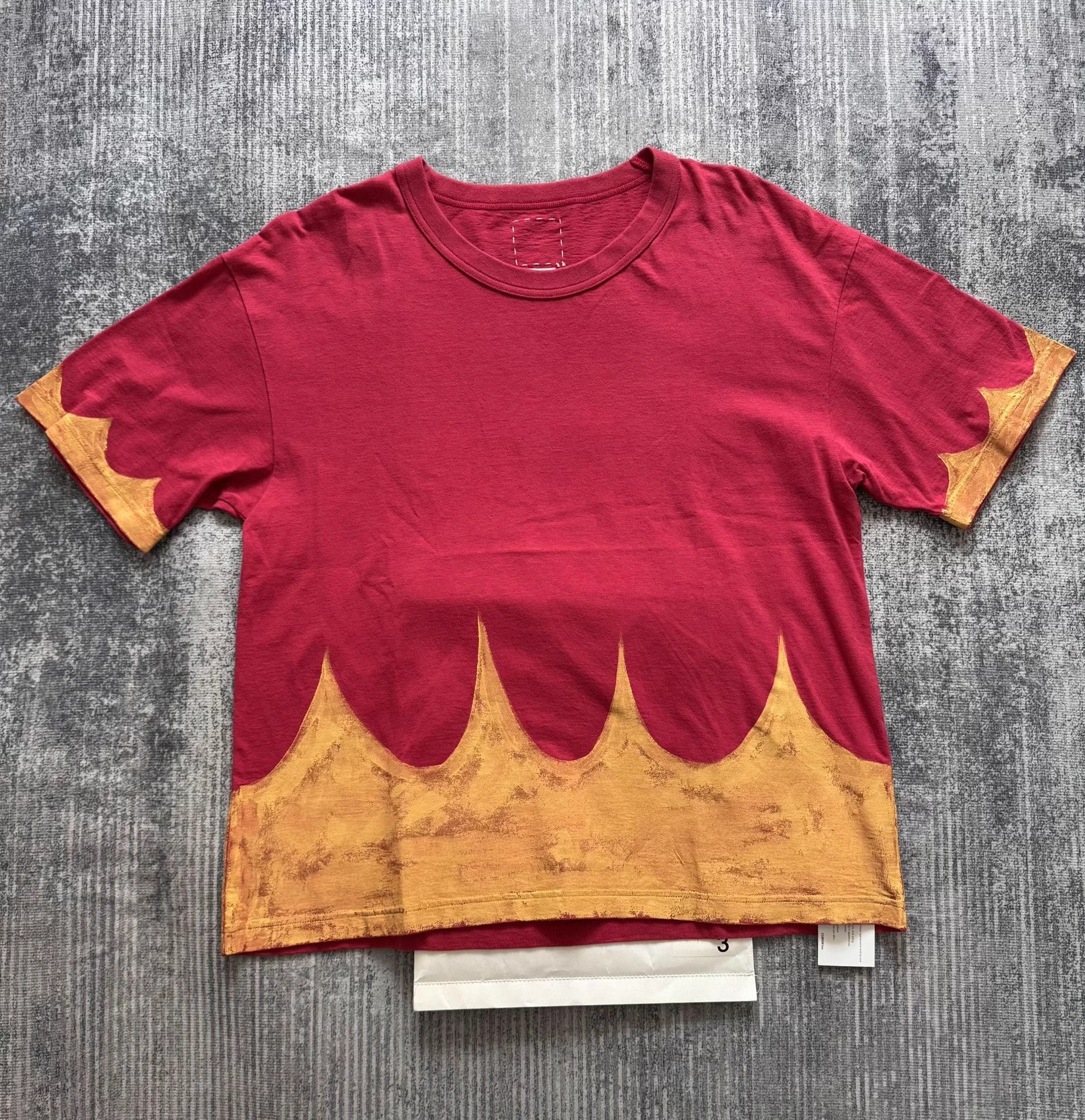 Visvim VISVIM 19AW FLAMMA JUMBO TEE Red 3 HandPainted Flame Size US L / EU 52-54 / 3 - 1 Thumbnail