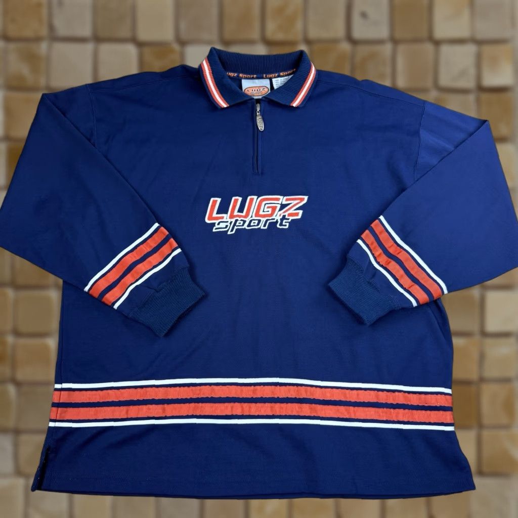 Lugz VTG Lugz Sport Pullover Mens 2XL Blue 1/4 Zip Sweatshirt Streetwear Modern Sportswear Jersey Mens Size US XXL / EU 58 / 5 - 1 Thumbnail