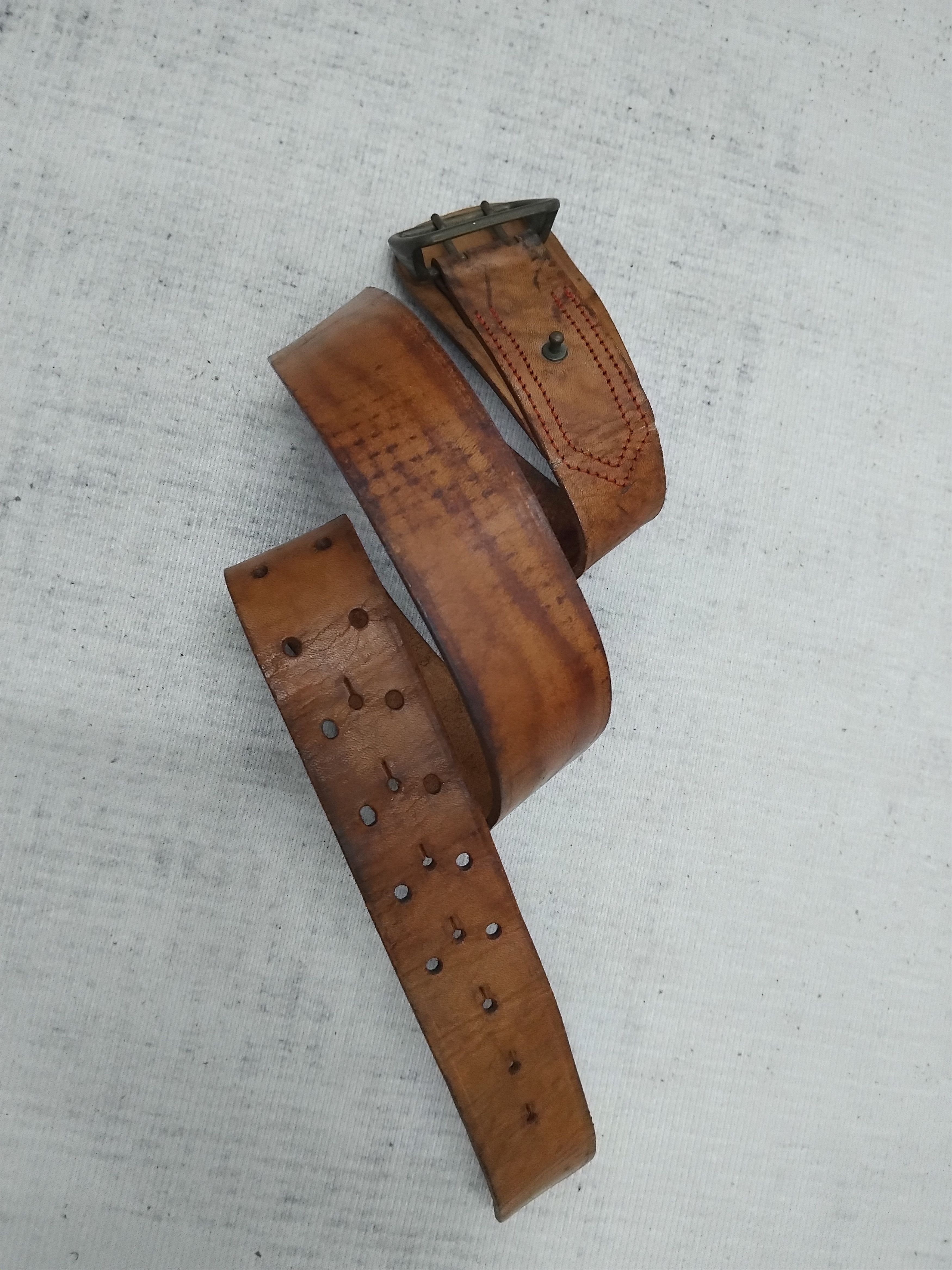 Neil Barrett 💥Bell barret chocolate colour Leather brass buckle belt Size ONE SIZE - 10 Thumbnail