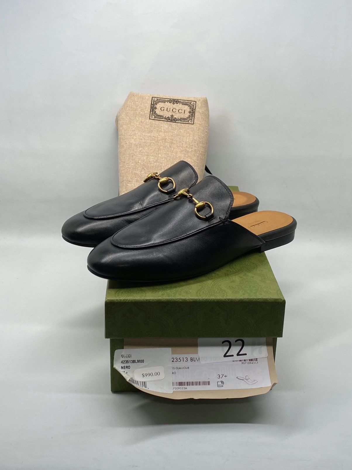 Gucci Gucci Princetown Leather Mules size 37.5 Size US 7.5 / IT 37.5 - 11 Thumbnail