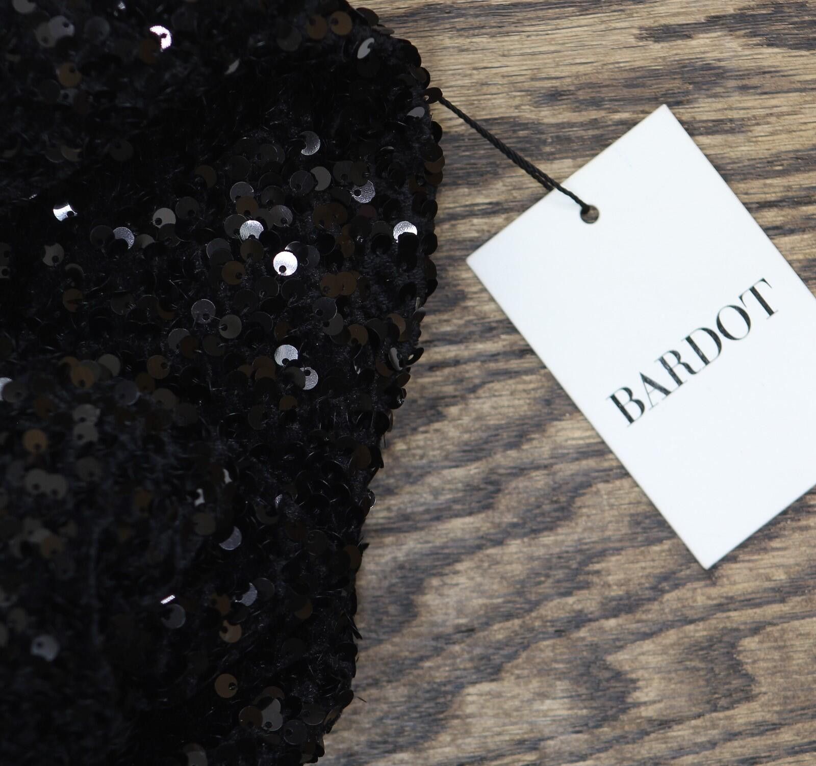 Bardo Nwt Bardot Womens Eleni Sequined Mini Dress Black S (us 4) Size S / US 4 / IT 40 - 4 Thumbnail