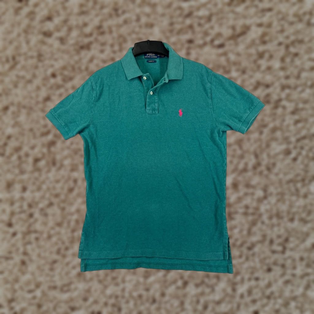Ralph Lauren VINTAGE Polo Ralph Lauren Polo Shirt Men Medium Green Golf Pony Short Sleeve Cotton Size US M / EU 48-50 / 2 - 1 Thumbnail