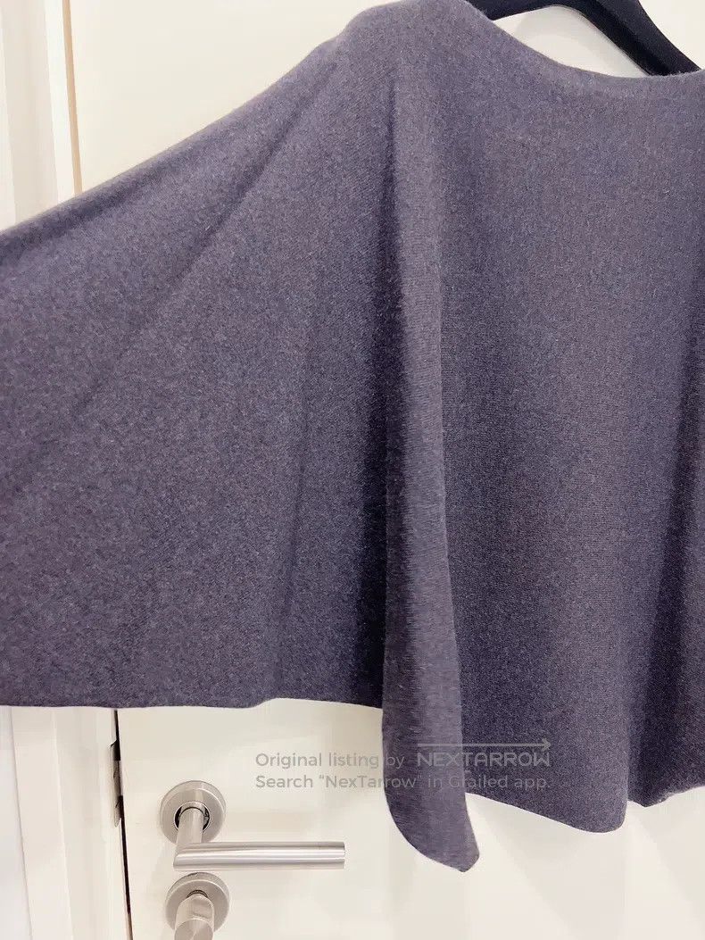 Hermes Hermes Dark Gray Batwing Loose Cashmere Knit Sweater Size XXS / US 00 / IT 34 - 3 Thumbnail
