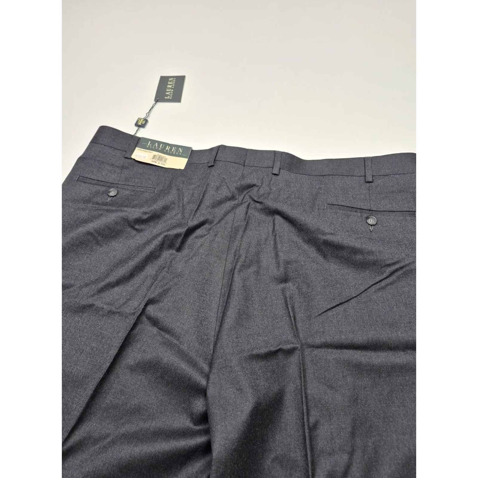 Ralph Lauren VINTAGE Lauren Ralph Lauren Dress Pants Mens 44x34 Wool Pleated Classic Fit NWT Gray/Wool Dress Pants Mens 44 Size US 44 / EU 60 - 7 Thumbnail