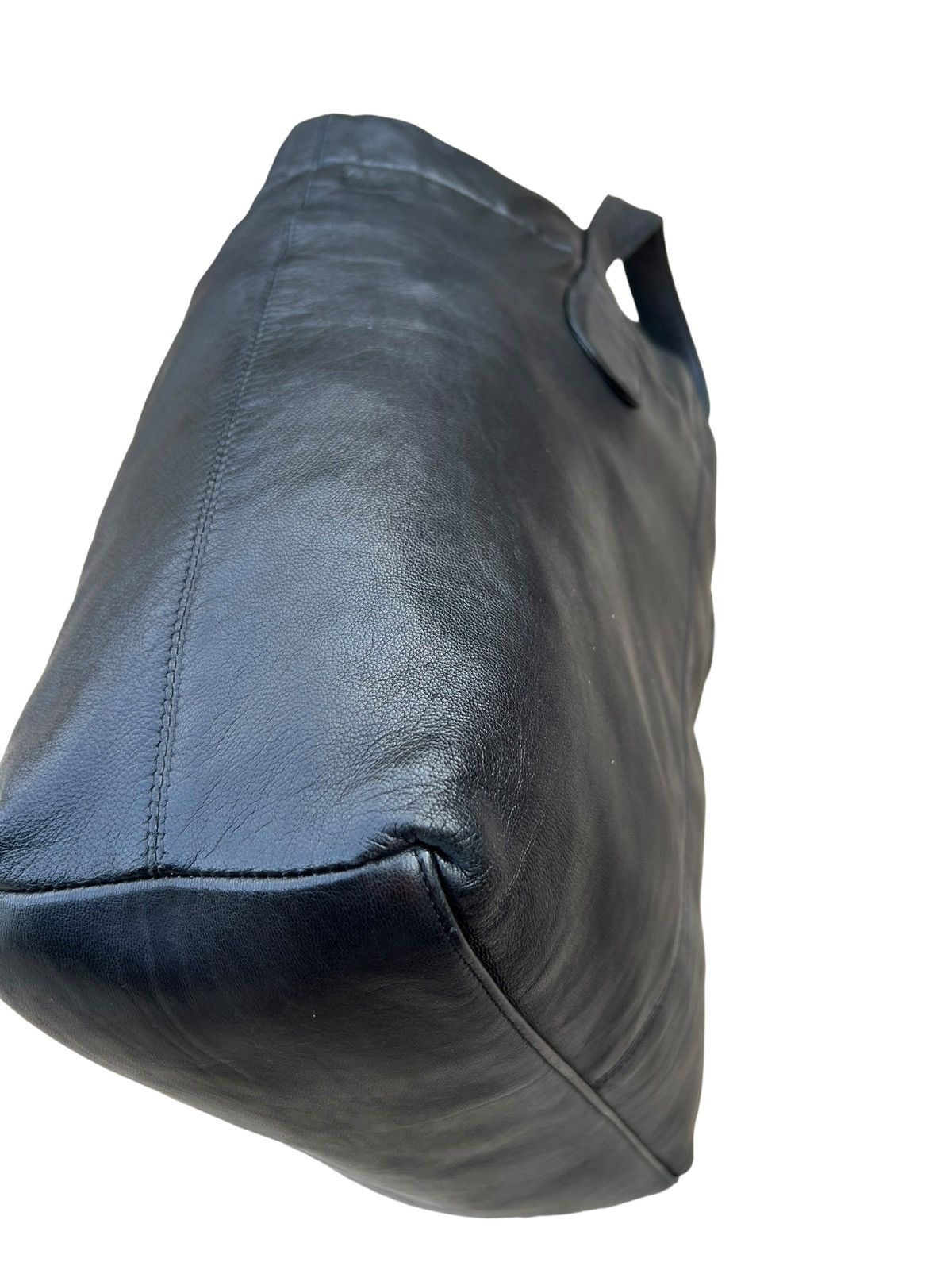 Yohji Yamamoto Yohji Yamamoto Y’s for Living Black Leather Mini Tote Bag Size ONE SIZE - 10 Thumbnail