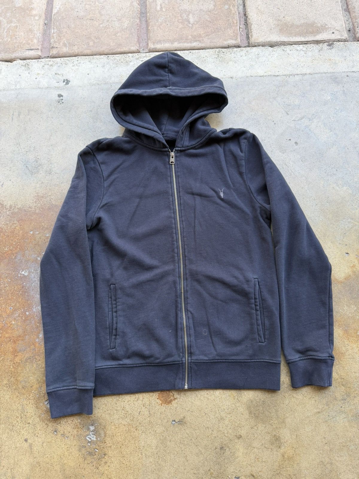 Allsaints All Saints Black Zip-Up Hoodie Size US M / EU 48-50 / 2 - 1 Thumbnail