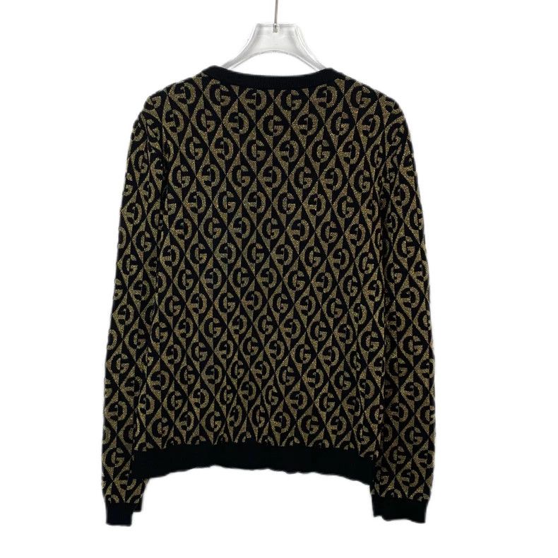 Gucci Gucci Black gold thread logo full print inlaid round-neck w Size US XS / EU 42 / 0 - 2 Thumbnail