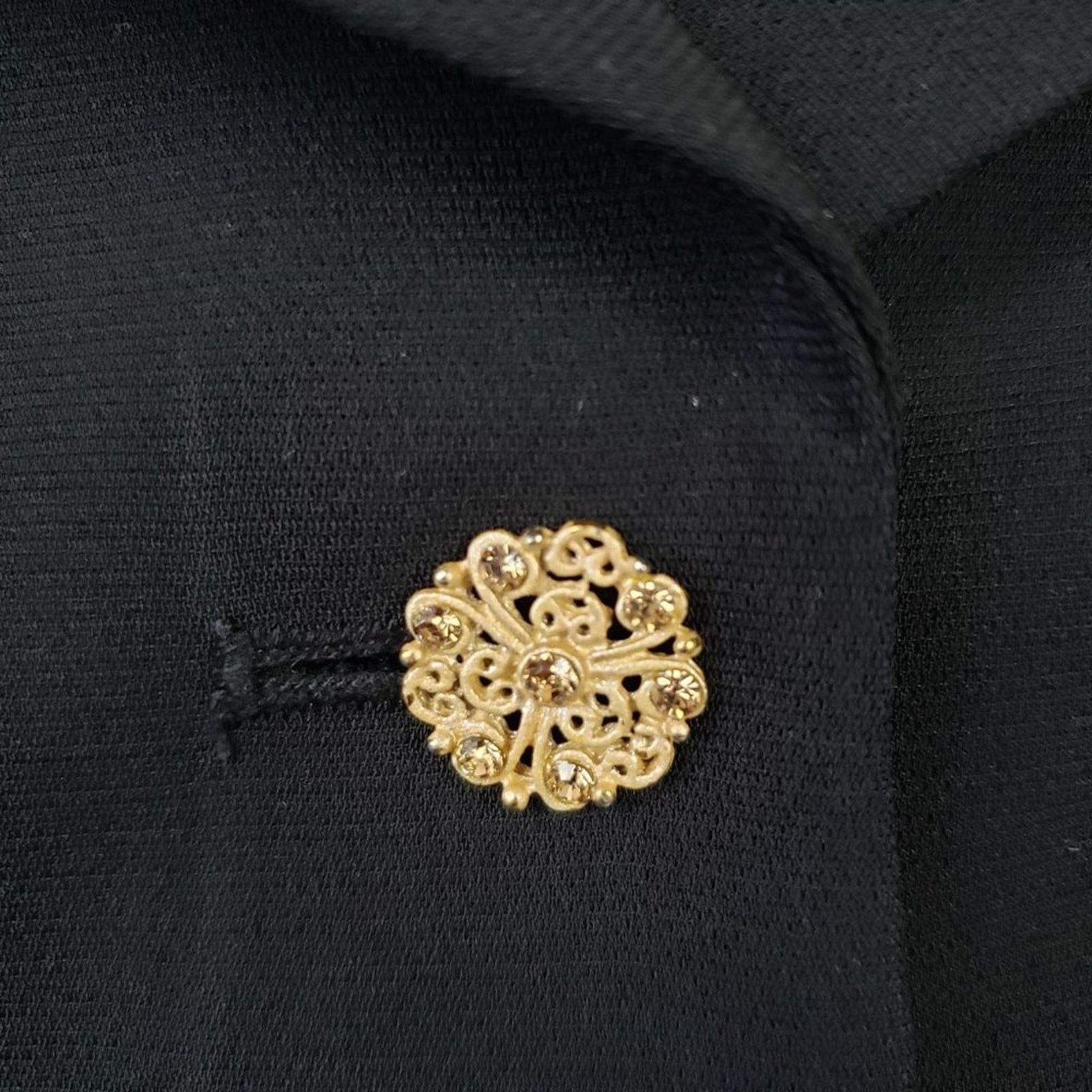 Other Tahari Arthur Levine Solid Black 3-Button Blazer Jacket 10 Size L / US 10 / IT 46 - 6 Thumbnail