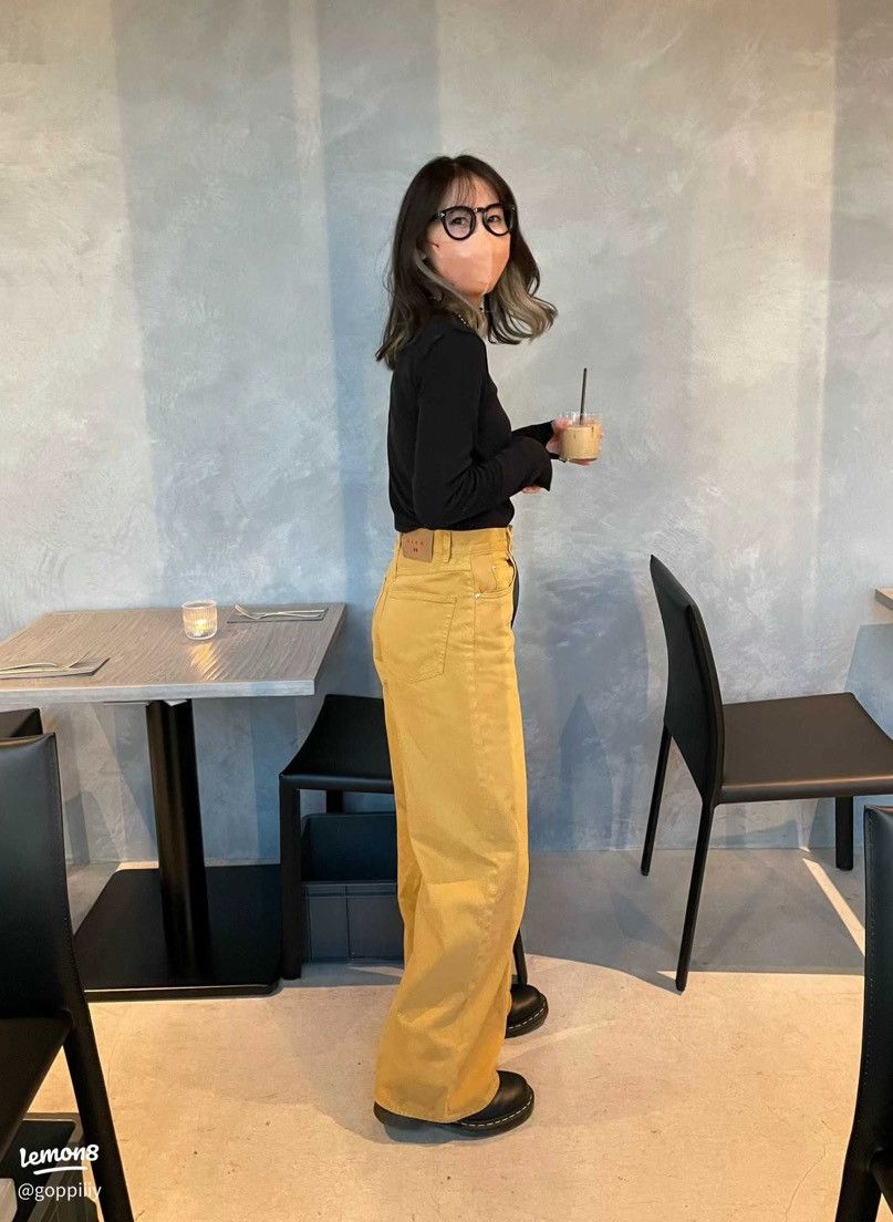 Marni × Uniqlo Marni x Uniqlo Mustard Oversized-Buggy Jeans Size 30" / US 8 / IT 44 - 3 Thumbnail