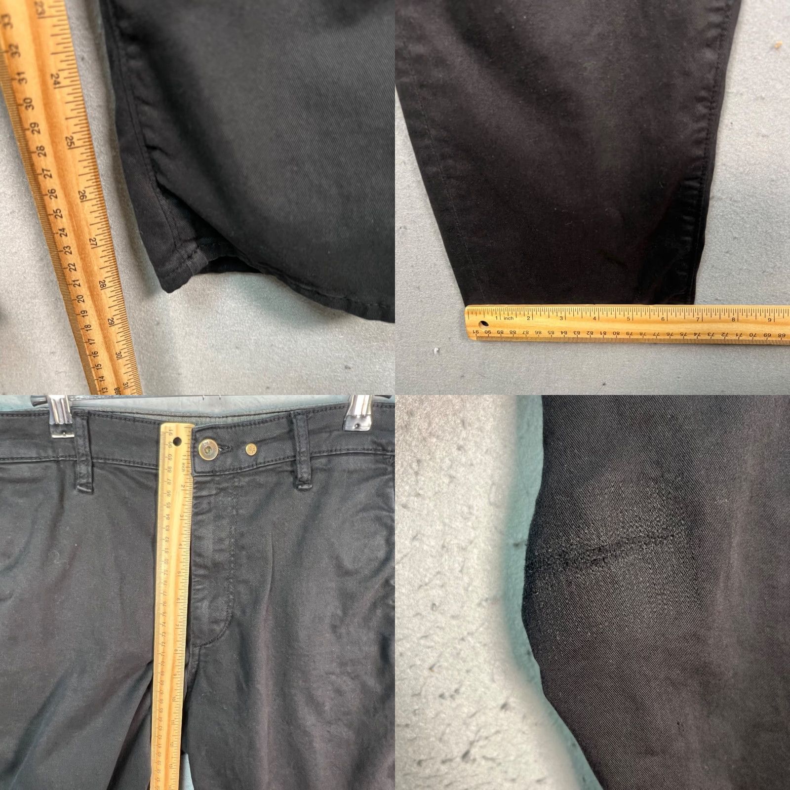 Rag & Bone Rag & Bone Slim Fit Chino Pants - Black Cotton Blend, 34 Mens, Flat Front, Tapered, Casual, Regular Size, 30 Inseam, 7/10 Condition, Vintage: No Size US 34 / EU 50 - 8 Thumbnail