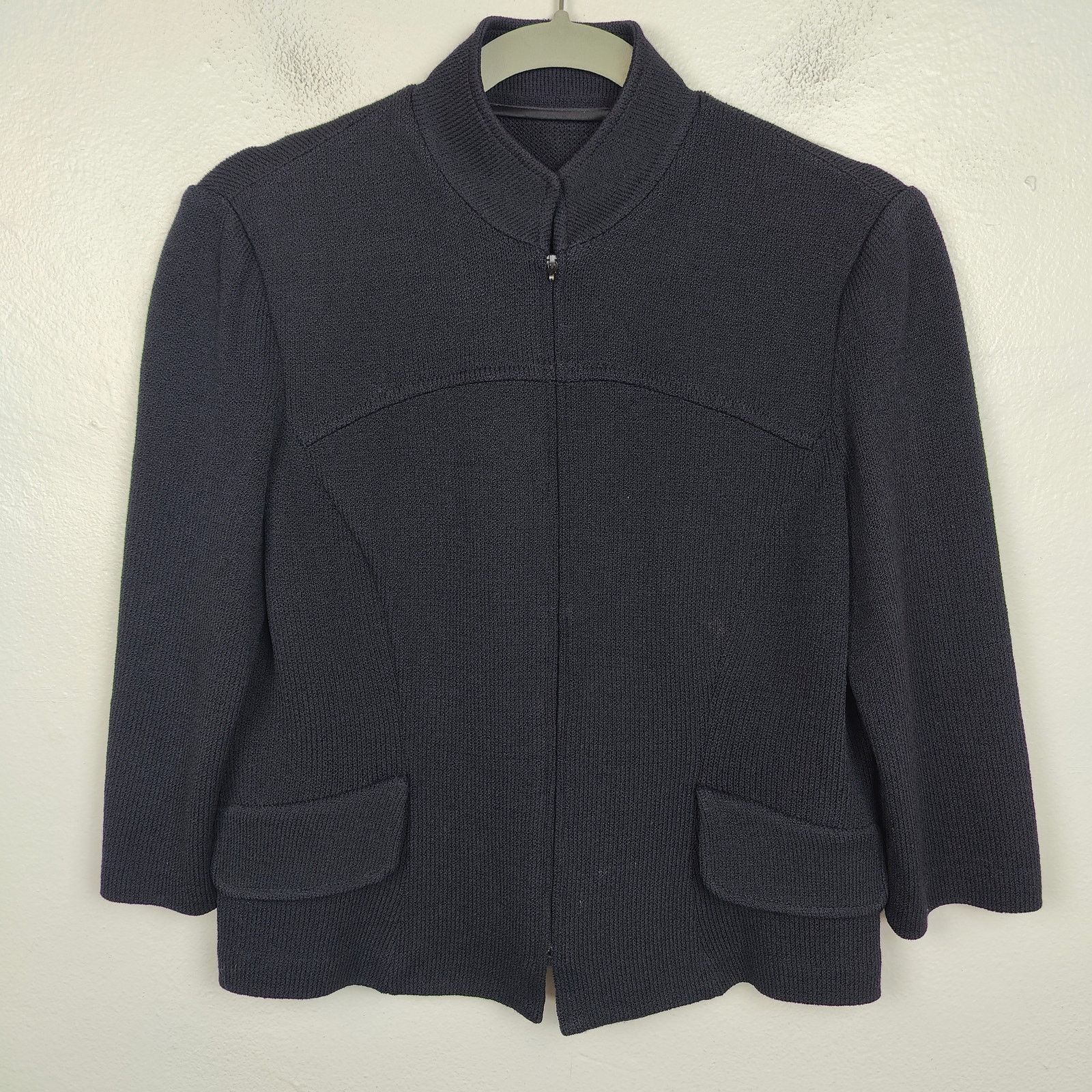 Other St John Santana Knit Jacket Womens Small Dark Navy Blue Size S / US 4 / IT 40 - 1 Thumbnail