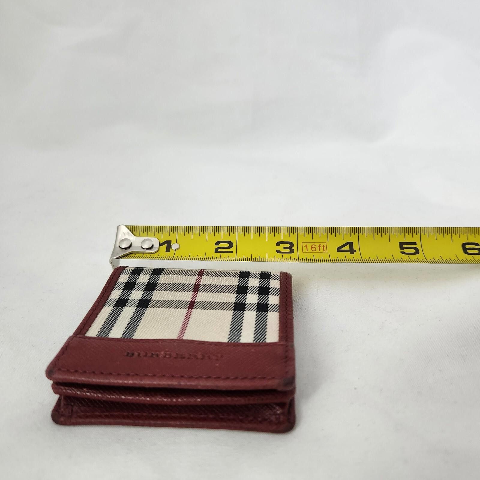 Burberry Burberry Coin Wallet Coin Purse Nova Check Canvas Leather Size ONE SIZE - 4 Thumbnail