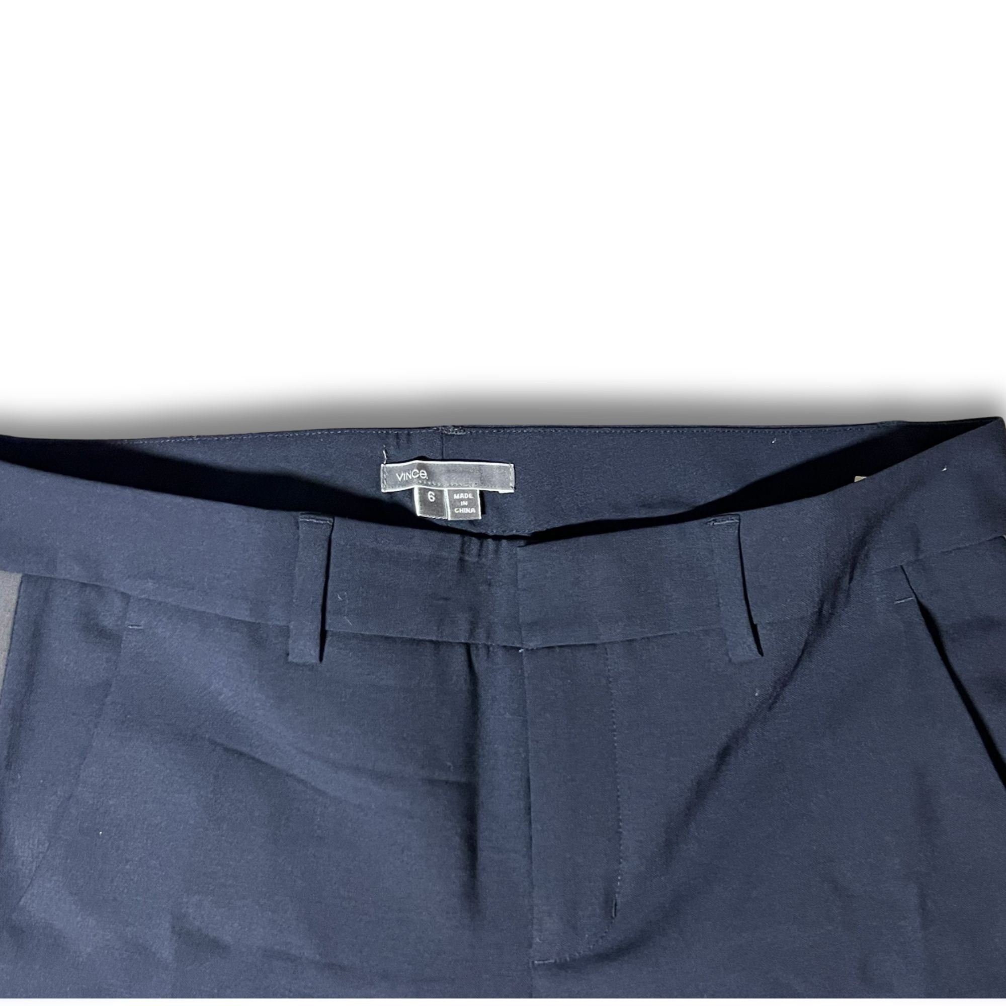Vince Vince Womens Navy Trousers Size 6 Slim Fit Stretchy Blend Size 28" / US 6 / IT 42 - 4 Thumbnail