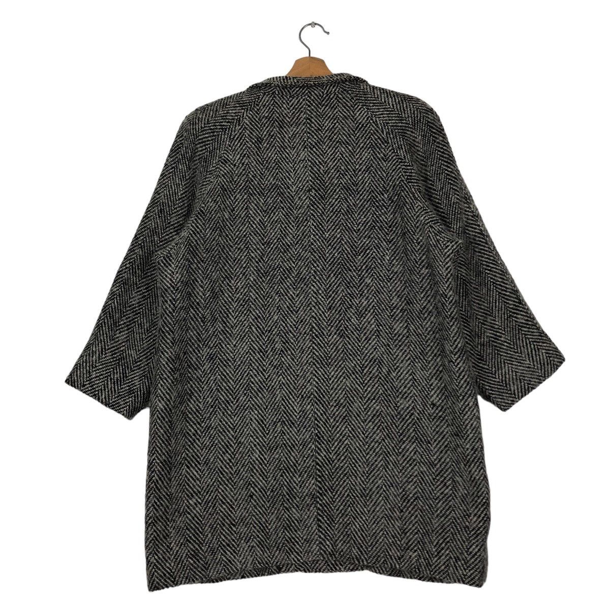 Japanese Brand 🔥Issey Miyake Design Wool Long Jacket Herringbone Size US M / EU 48-50 / 2 - 8 Thumbnail