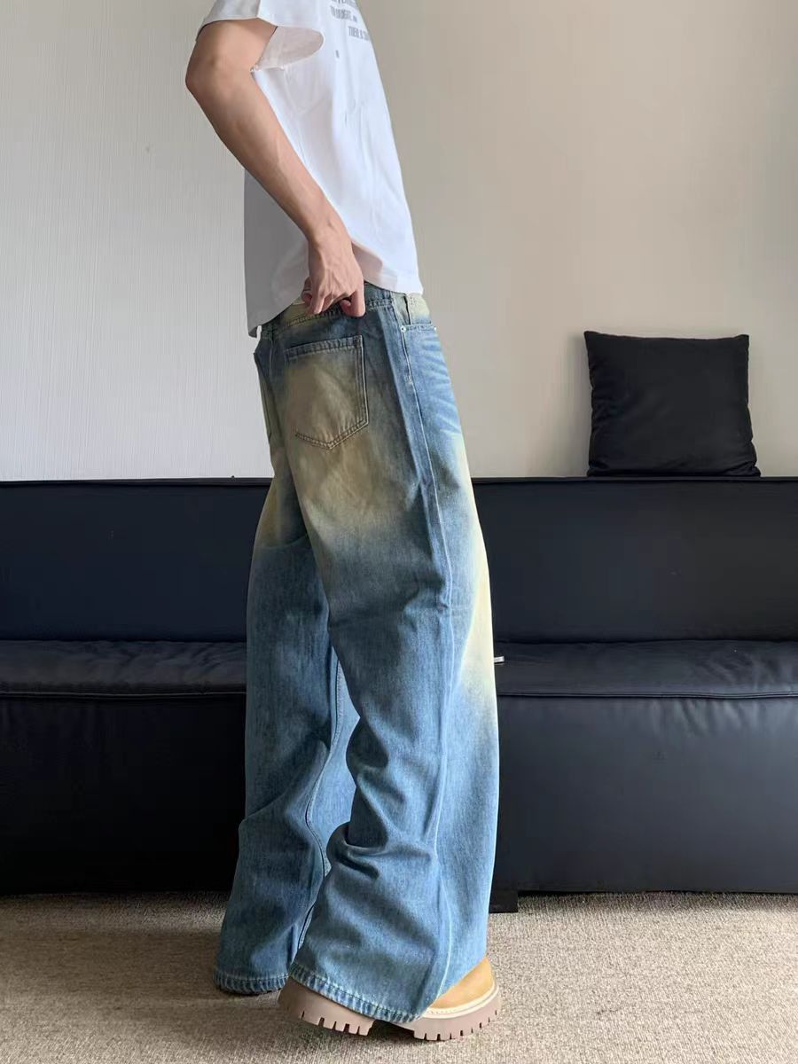 Japanese Brand × Jean Washed Mud Dye Casual Aged Loose Jeans Size US 32 / EU 48 - 3 Thumbnail