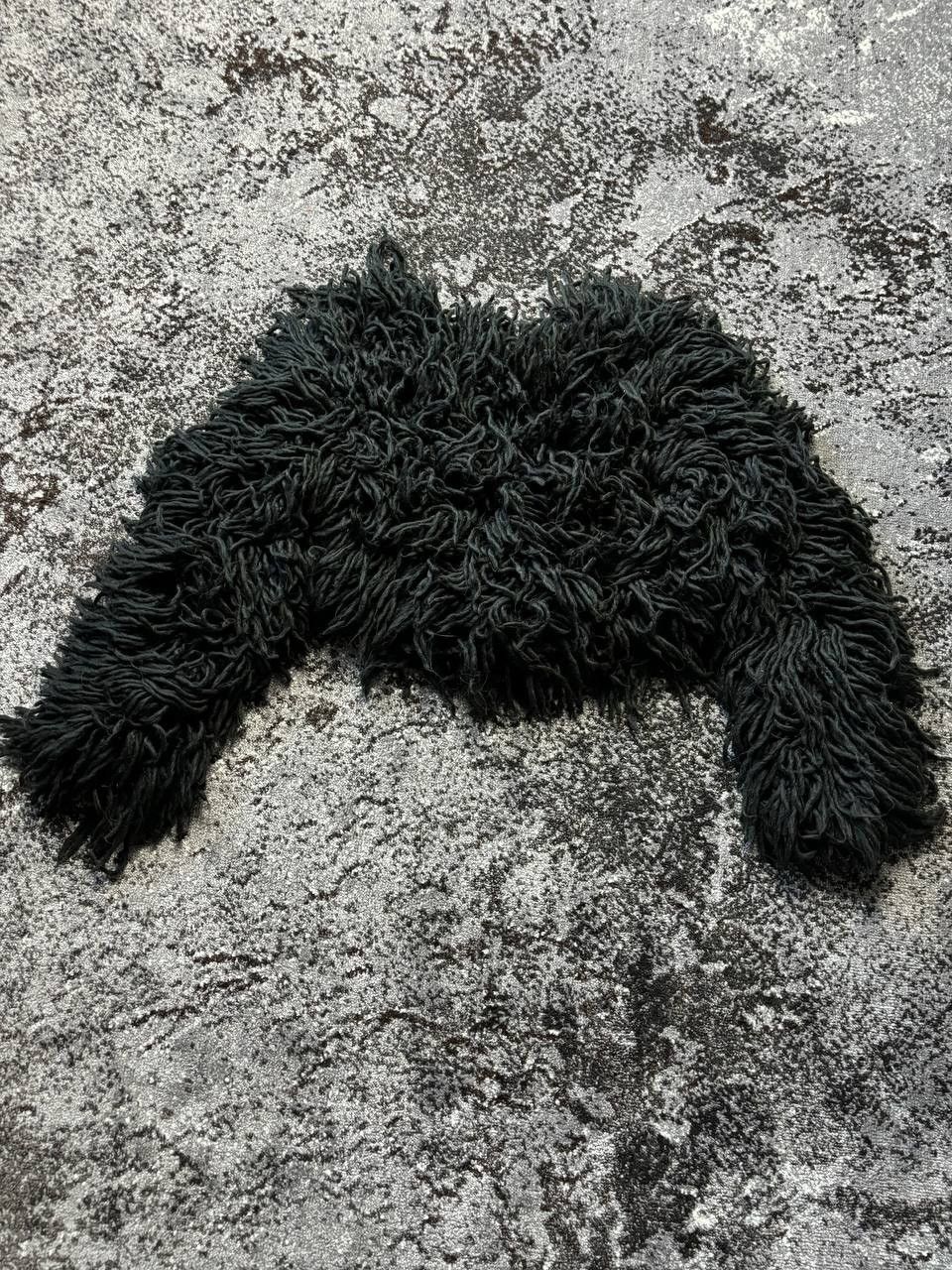 Pre-owned Avant Garde X If Six Was Nine Vintage Opium Fuzzy Fur Owens Carti Style Bomber Avantgarde In Black