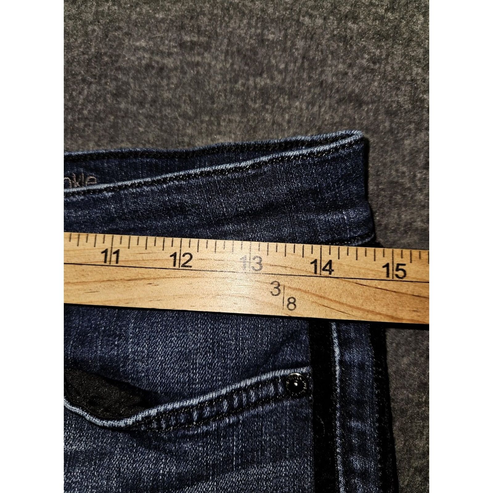 7 For All Mankind 7 For All Mankind Jeans Womens 29 Blue Ankle Skinny Velvet Stripe Stretch Jeans Size 29" - 7 Thumbnail
