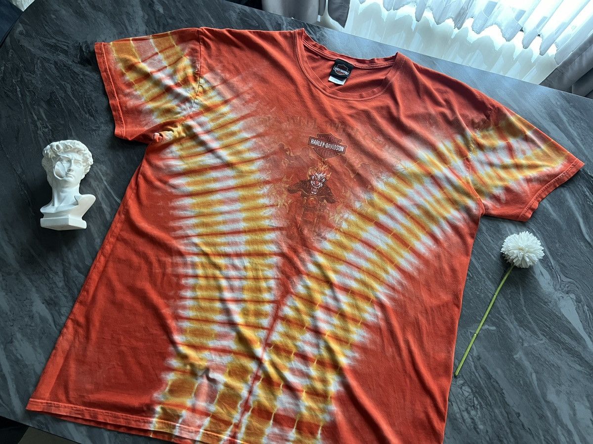 Harley Davidson × Other Harley Davidson : Orange Tie Dye Joker Rider Head Fire Size US XXL / EU 58 / 5 - 1 Thumbnail