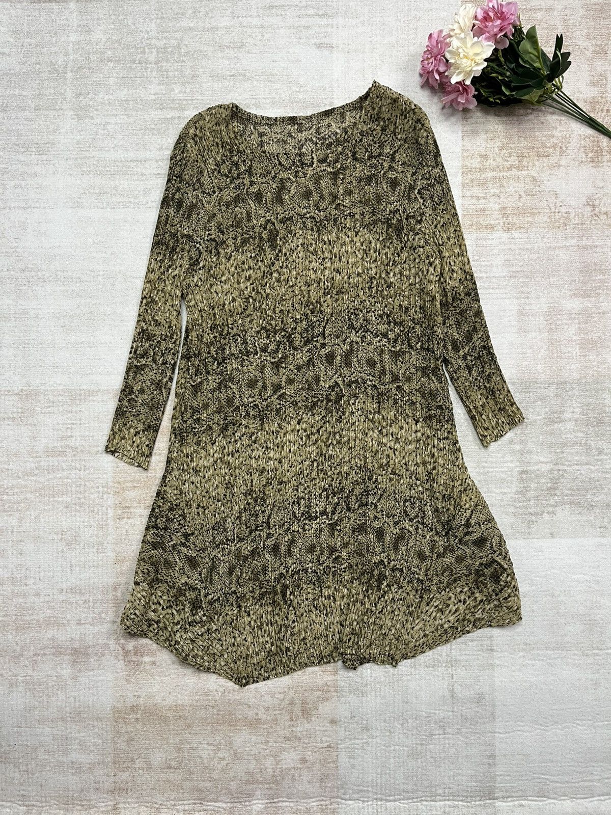 Other Pleatsme Vintage Abstract Longline Top Size L / US 10 / IT 46 - 1 Thumbnail