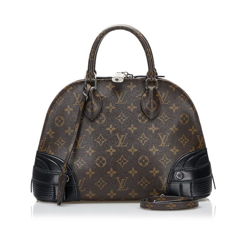image of Louis Vuitton Monogram Shiny Alma Pm Handbag Brown, Women's
