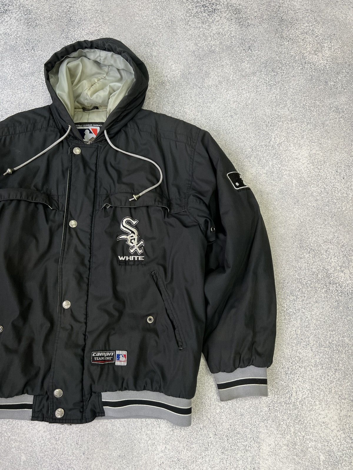 MLB × Vintage Campri Teamline White Sox Black Vintage Baseball Jacket Size US L / EU 52-54 / 3 - 7 Thumbnail