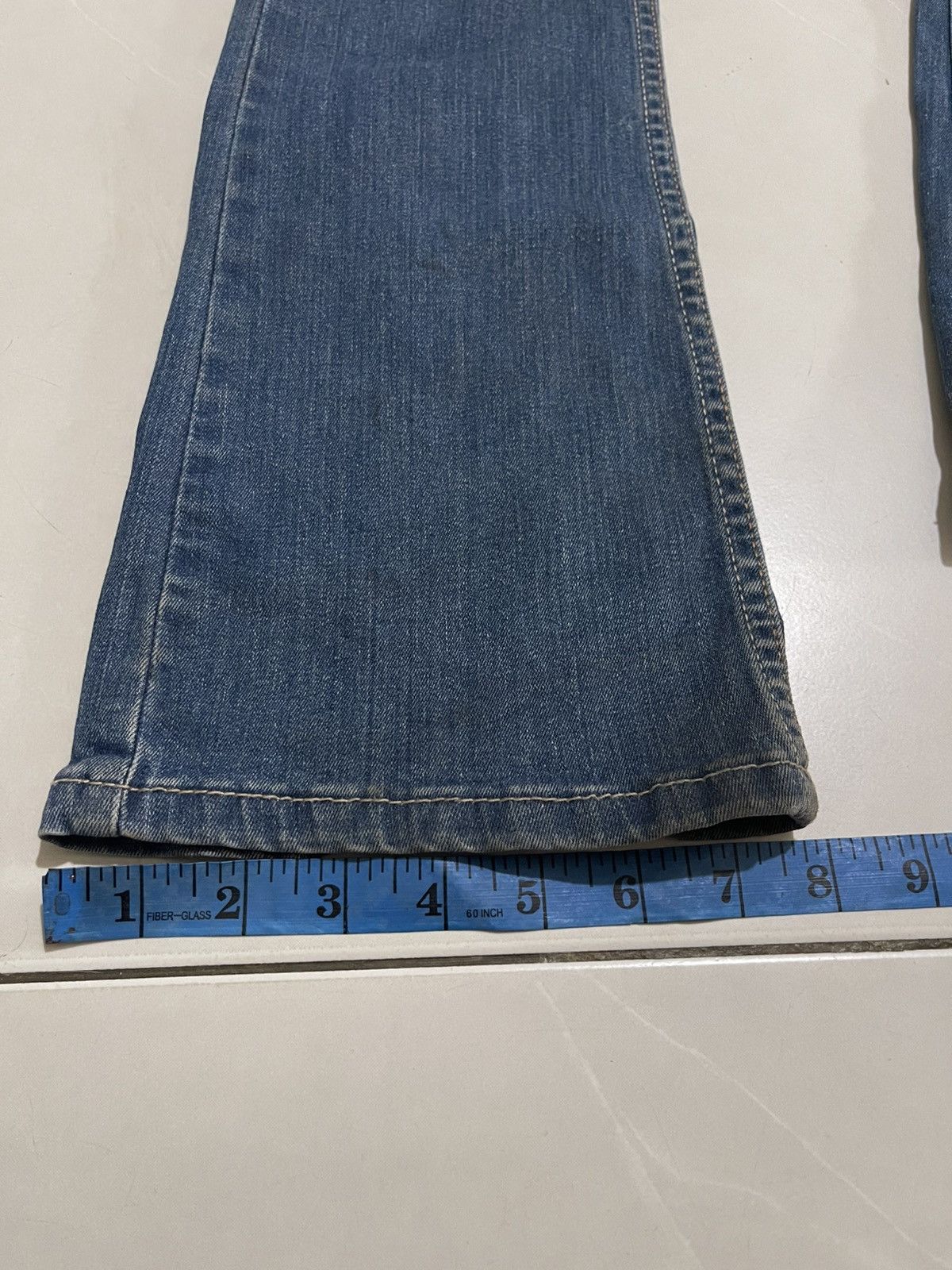 Levi's M Levi’s Flared Bootcut Demi Curve Denim Jeans dirty look Size 28" / US 6 / IT 42 - 17 Thumbnail