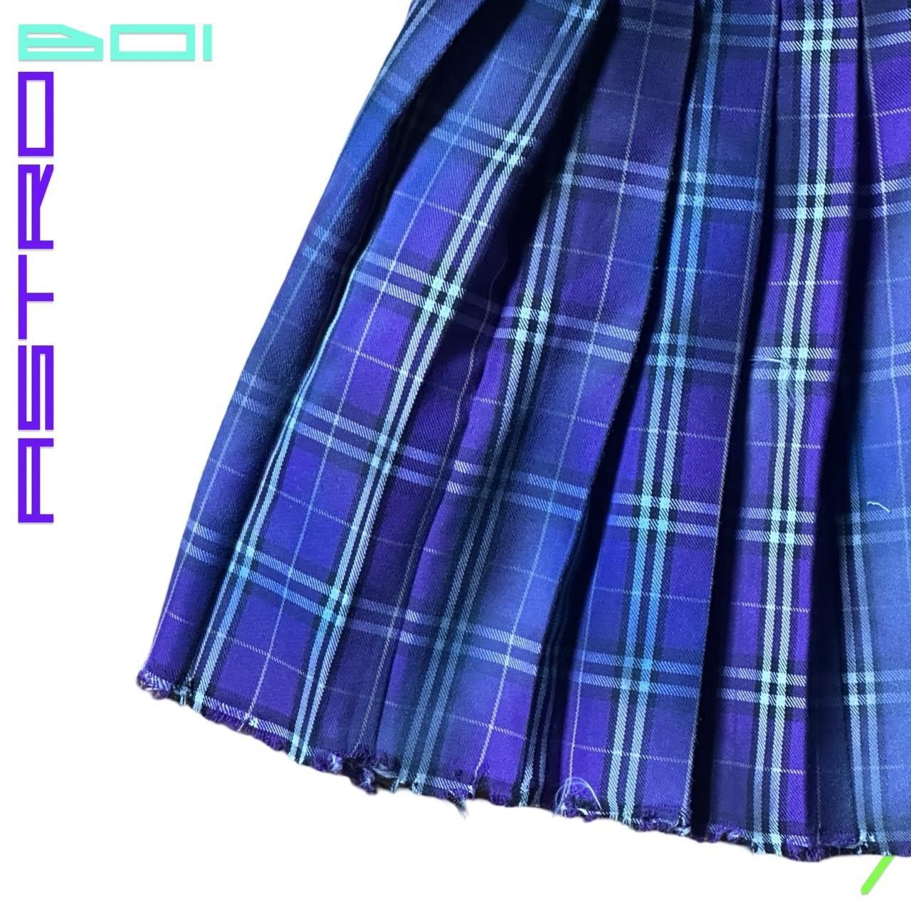 Other × Vintage ASTROBOI* Purple Tartan Schoolgirl Mini Skirt - Medium Size 24" / US 00 / IT 34 - 3 Thumbnail
