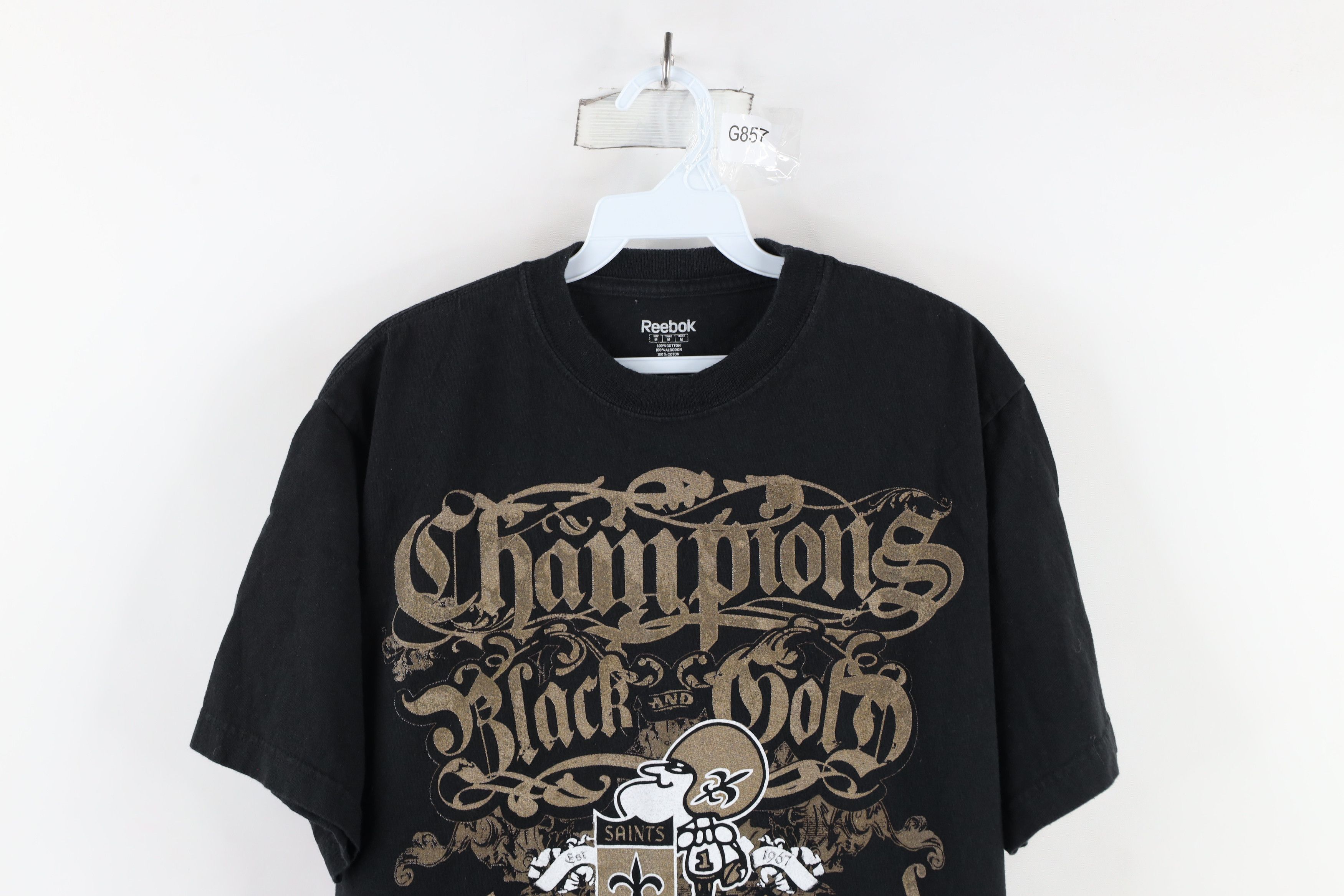 Reebok × Vintage Vintage Reebok Champs New Orleans Saints Football T-Shirt Size US M / EU 48-50 / 2 - 2 Thumbnail