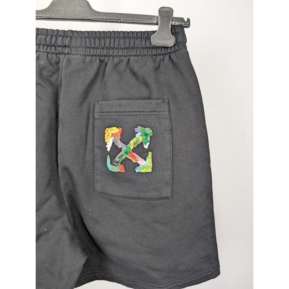 Off-White o1rshd1 Brush Arr Summer Sweatshort in Black/Multicolor Size US 36 / EU 52 - 12 Thumbnail
