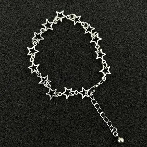 Japanese Brand × Jewelry Y2K Silver Star Bracelet Size ONE SIZE - 4 Thumbnail