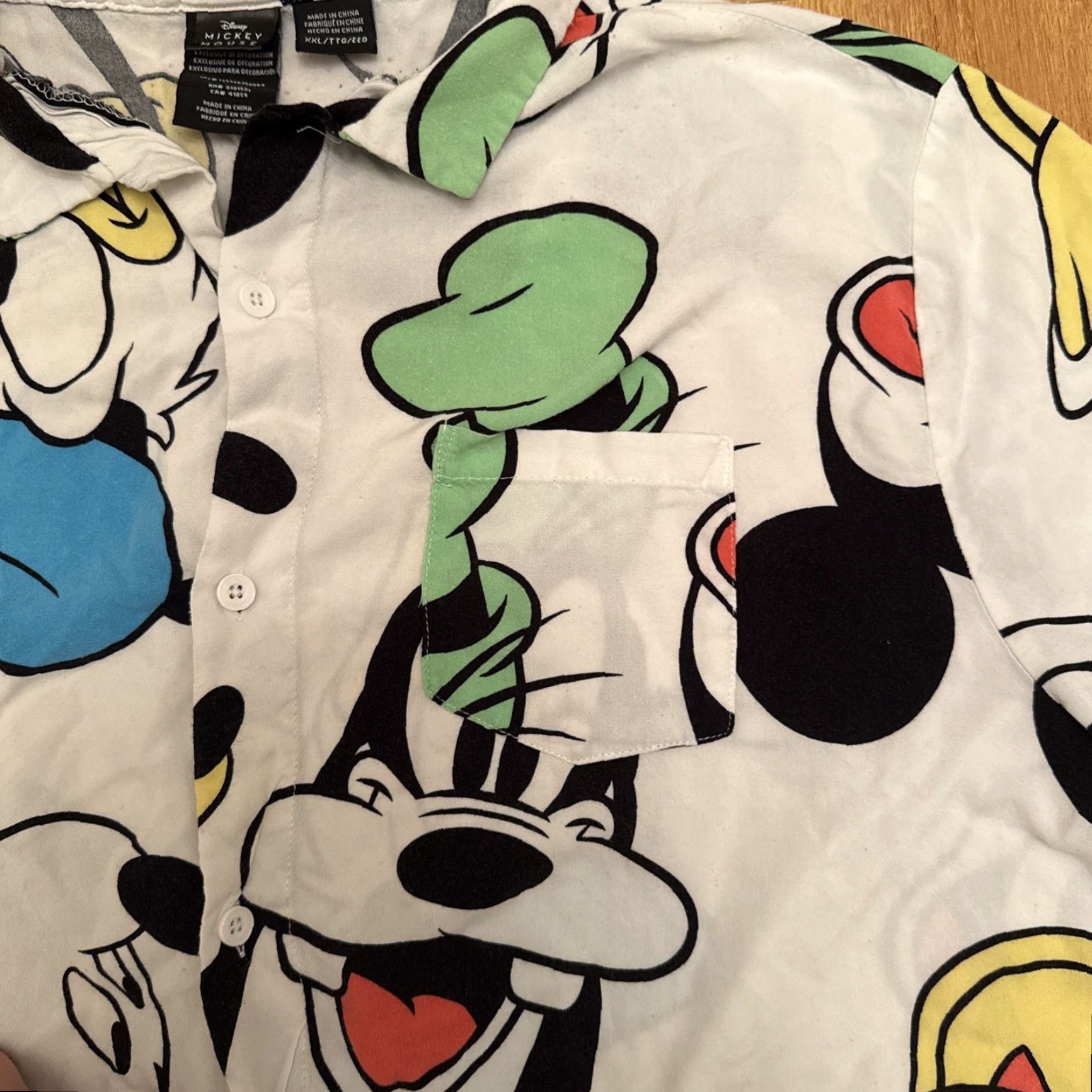 Disney VINTAGE Disney Parks Authentic Mickey Mouse Hawaiian Resort All Over Print Button-Up Shirt XXL White Mickey Mouse Shirt Men 2XL Short Sleeve Button-Up Size US XXL / EU 58 / 5 - 5 Thumbnail