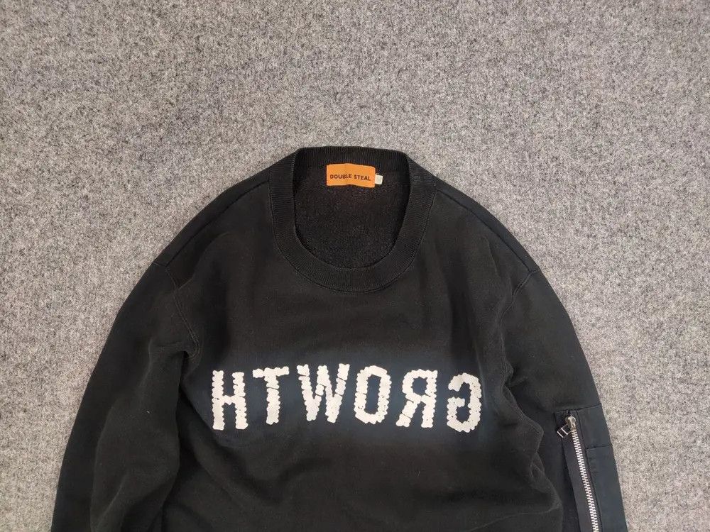 Japanese Brand Vintage 90's Double Steal Japanese Logo Black Sweatshirt Size US M / EU 48-50 / 2 - 2 Thumbnail