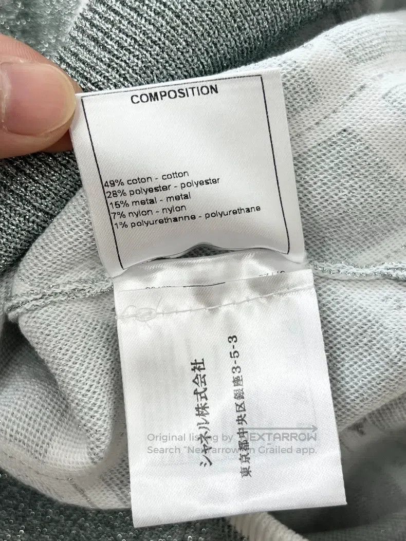 Chanel Chanel Airport Series Silver Knitted Sweater Size XXS / US 00 / IT 34 - 6 Thumbnail