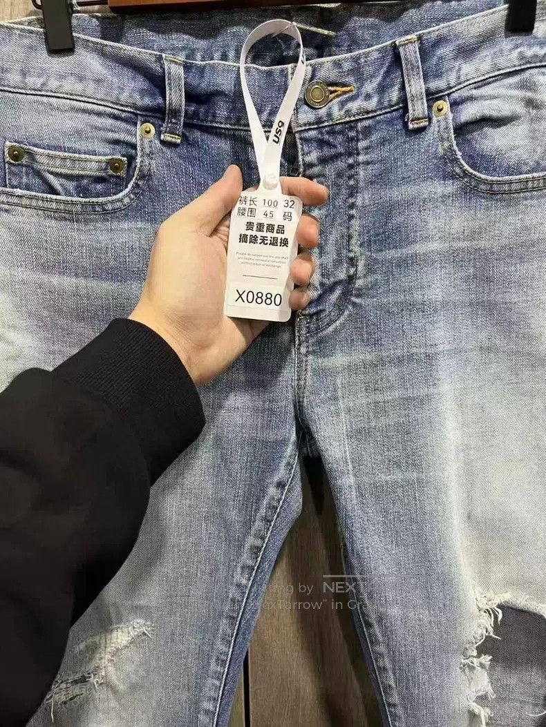 Saint Laurent Paris Saint Laurent Paris Blue destroyed jeans Size US 32 / EU 48 - 9 Thumbnail