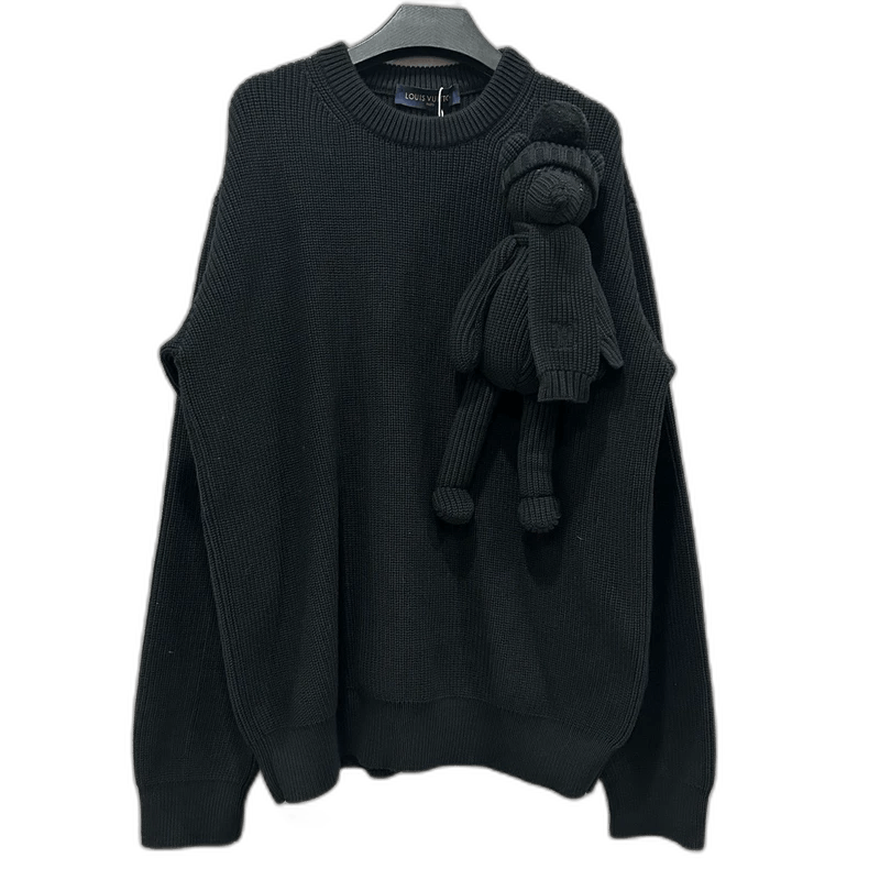Louis Vuitton Louis Vuitton Black Knit Sweater with Doll - dmc Size M / US 6-8 / IT 42-44 - 1 Thumbnail