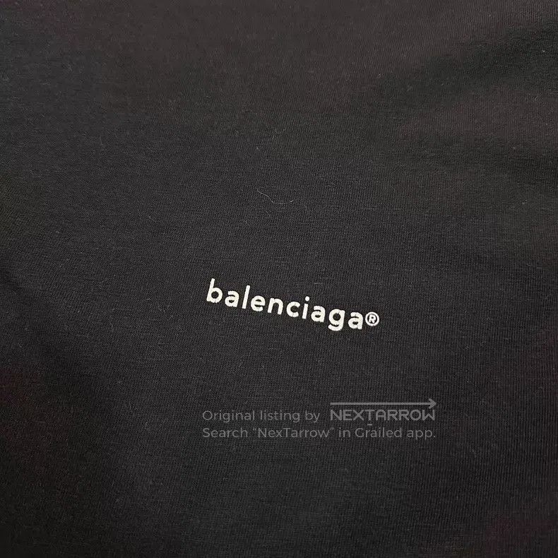 Balenciaga Balenciaga Logo Printed Solid Color Round Neck Short Sleev Size US S / EU 44-46 / 1 - 3 Thumbnail