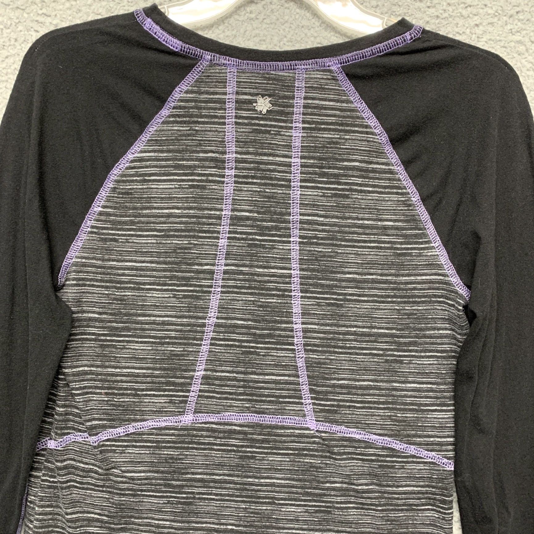 Tek Gear Tek Gear Dry Tek Athletic Top Womens XS Black Purple Heather Gray Long Sleeve Shirt Size XS / US 0-2 / IT 36-38 - 5 Thumbnail