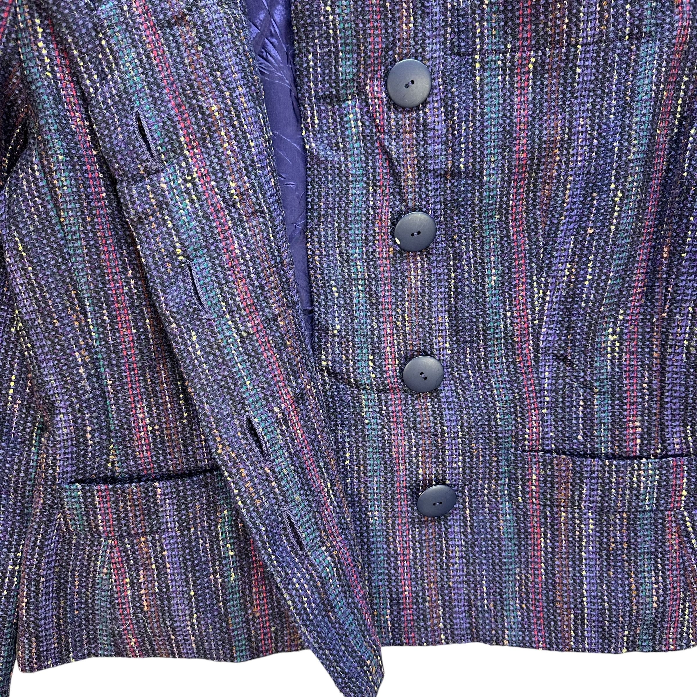 Christian Dior Monsieur CHRISTIAN DIOR Purple Tweed Elegant Jacket #A56-1287 Size M / US 6-8 / IT 42-44 - 6 Thumbnail