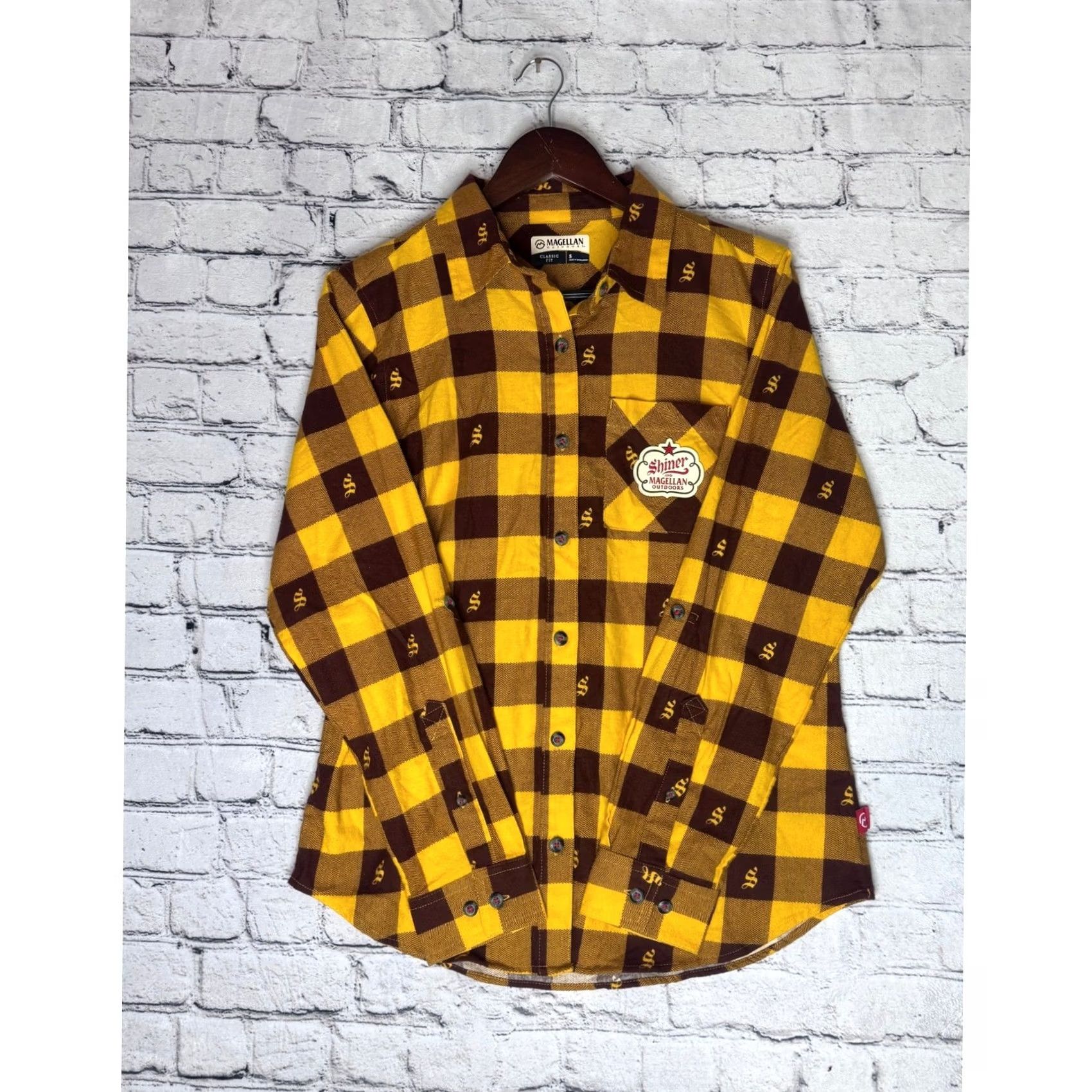 Vintage Magellan Outdoors Plaid Flannel Shirt Mens Small Button-Up Long Sleeve Casual Shiner Beer Patch Size US S / EU 44-46 / 1 - 2 Thumbnail