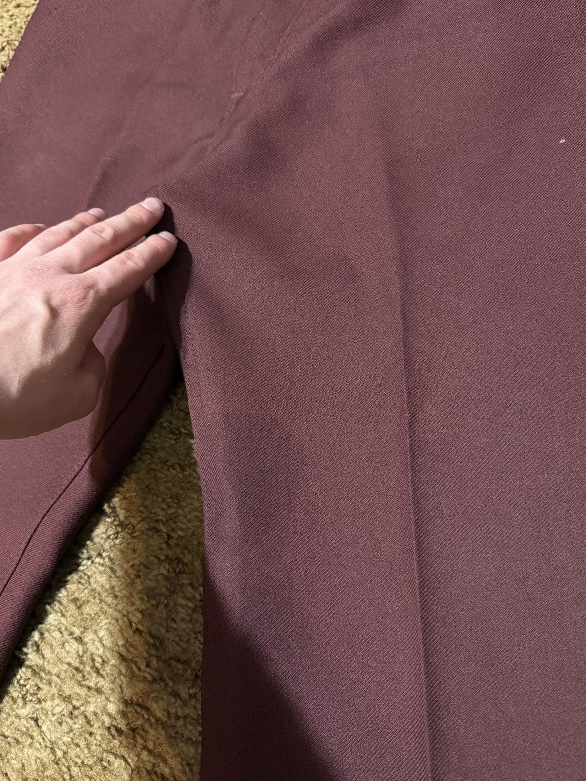 Wrangler Vintage Wrangler Pleated Slacks Burgundy 34x34 Size US 34 / EU 50 - 2 Thumbnail