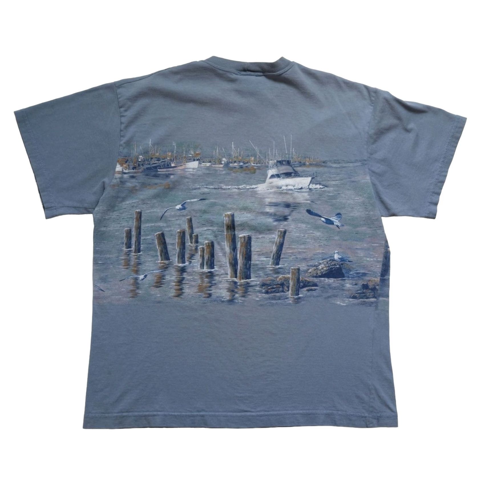 Vintage VINTAGE 90s ART UNLIMITED T-SHIRT CANADA USA MADE OUTDOOR FISHING AOP BLUE XL Mens Size US XL / EU 56 / 4 - 3 Thumbnail