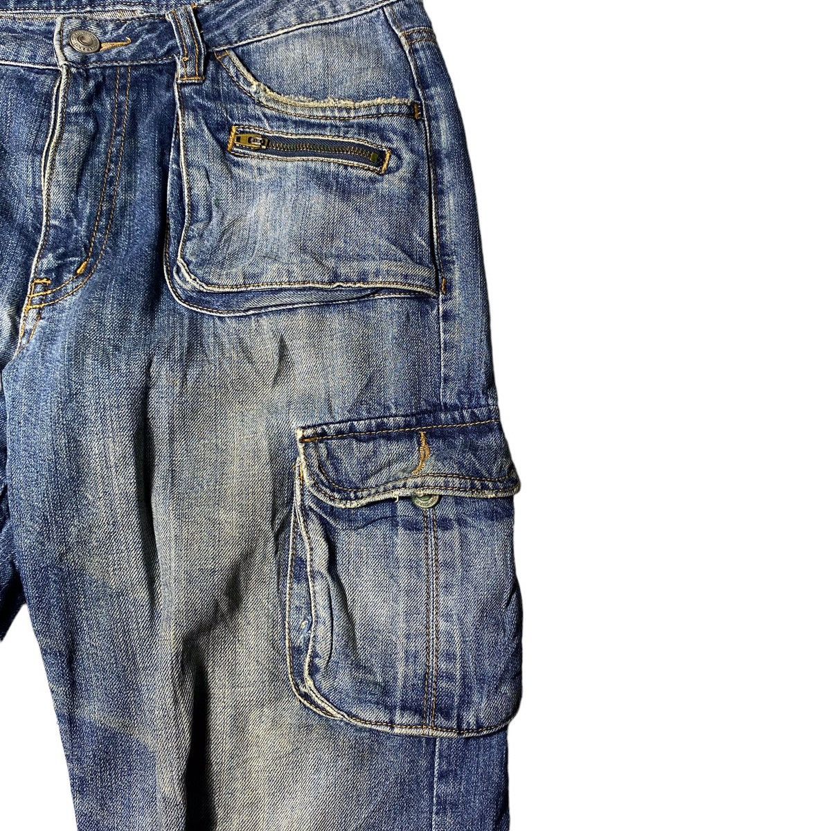 If Six Was Nine 2000's Flared Seawash 3D Multipocket Jeans Size US 30 / EU 46 - 6 Thumbnail