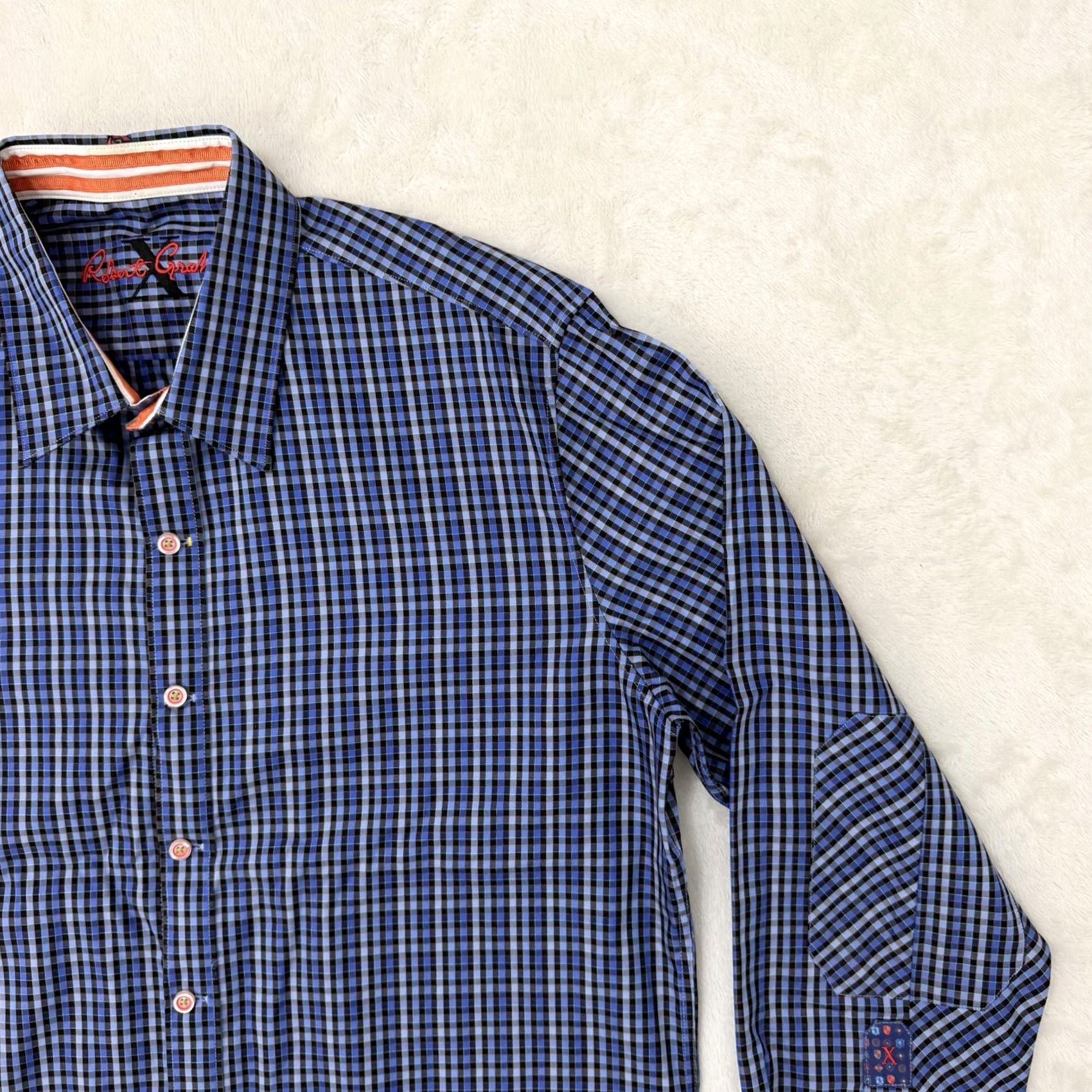 Robert Graham Robert Graham Shirt Mens Large Blue Check Tailored Fit Button Up Long Sleeve Size US L / EU 52-54 / 3 - 3 Thumbnail